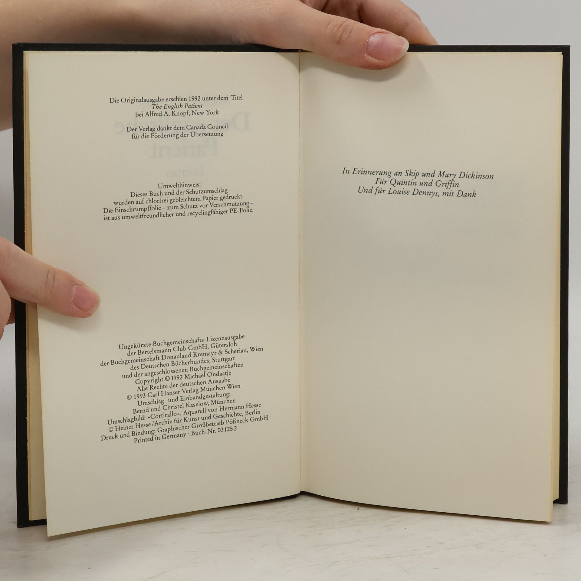 Michael Ondaatje Der englische Patient
