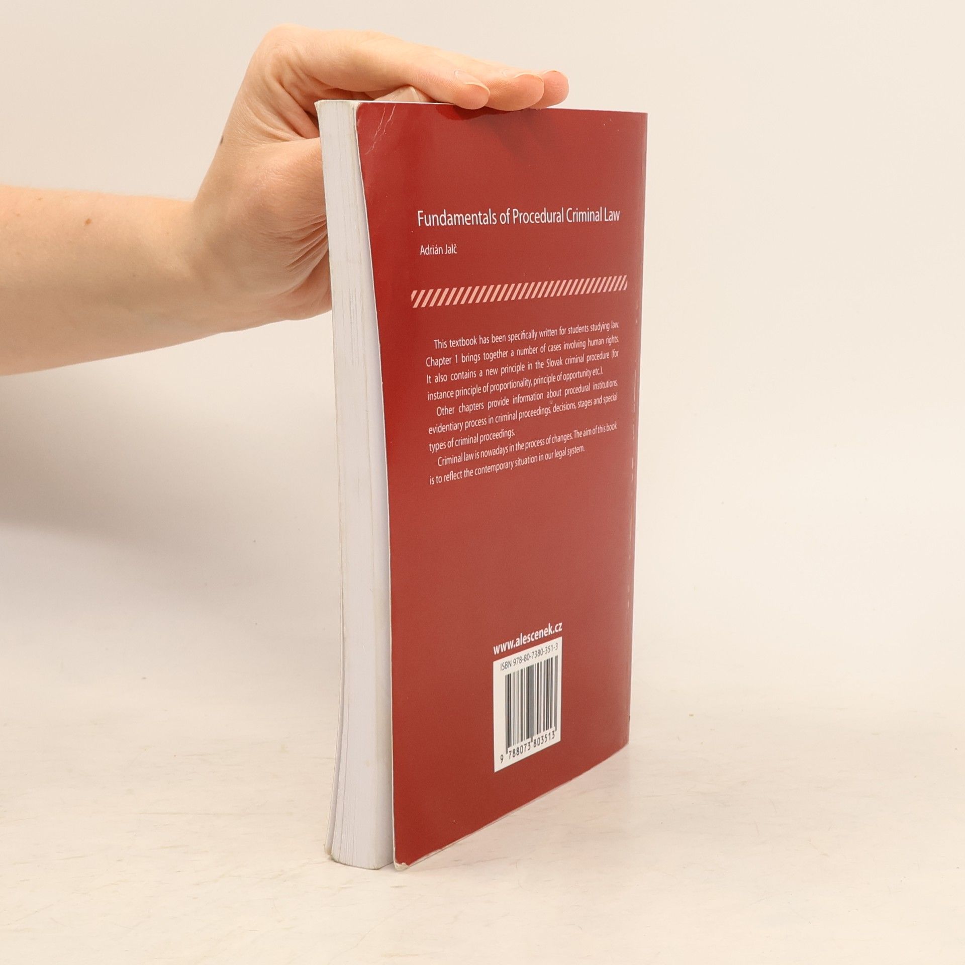 Adrián Jalč Schola et Ius: Fundamentals of Procedural Criminal Law
