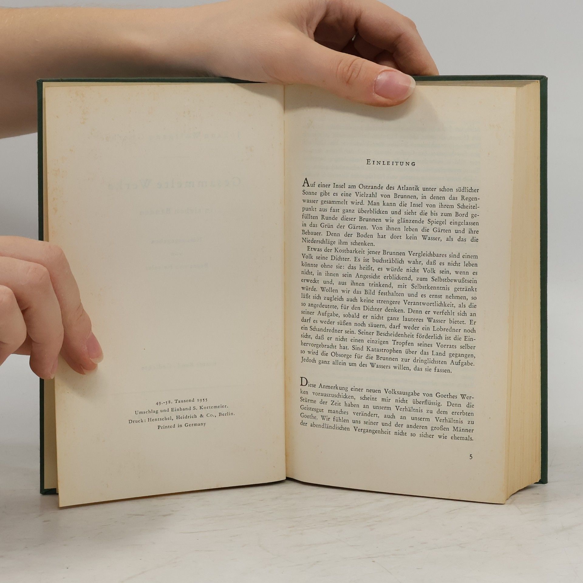 Johann Wolfgang von Goethe Gesammelte Werke I