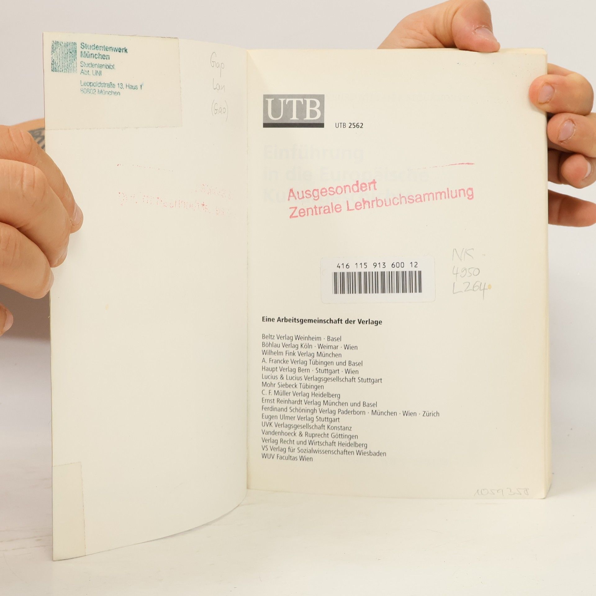Achim Landwehr Einführung in die europäische Kulturgeschichte