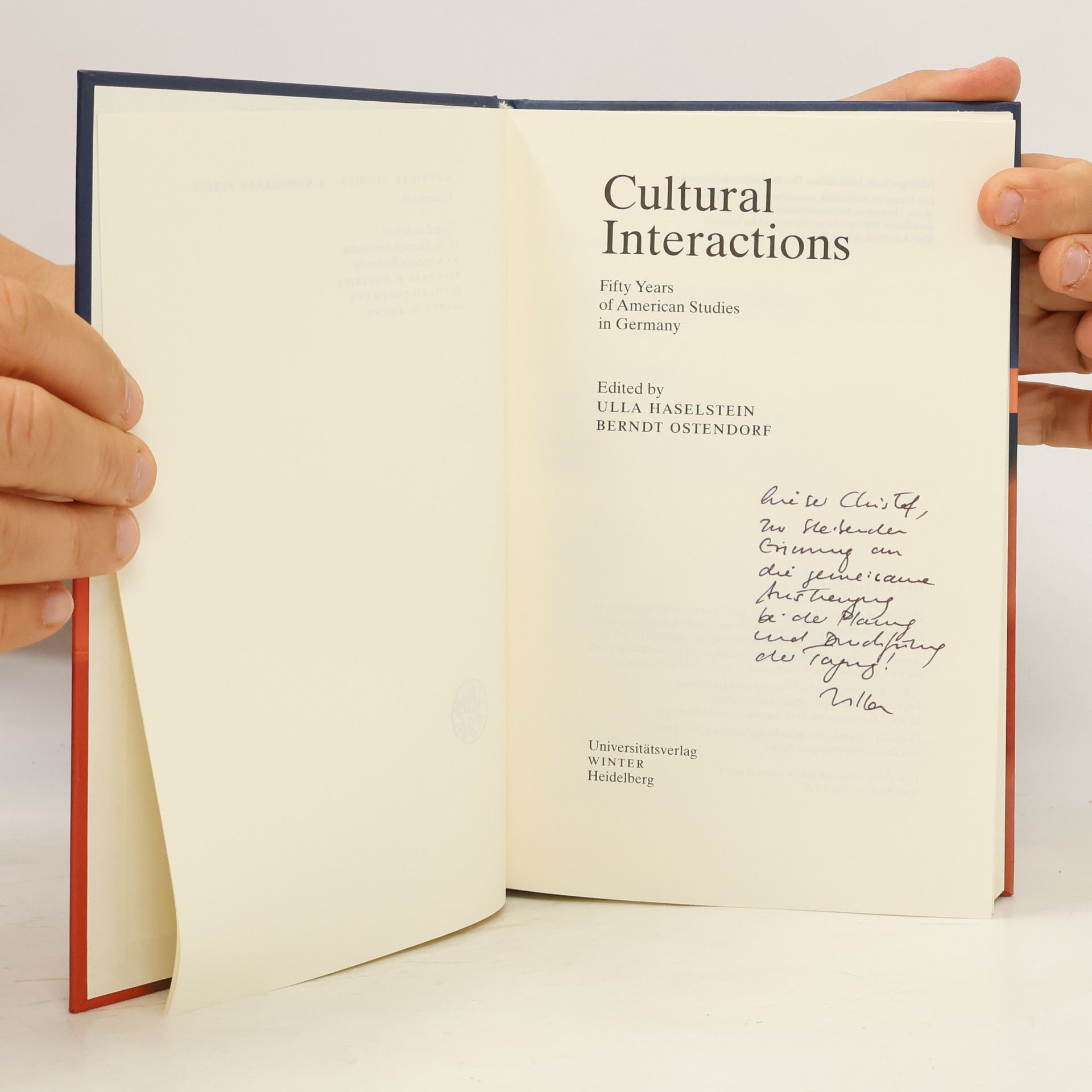 Ulla D. Haselstein American Studies - 118: Cultural Interactions