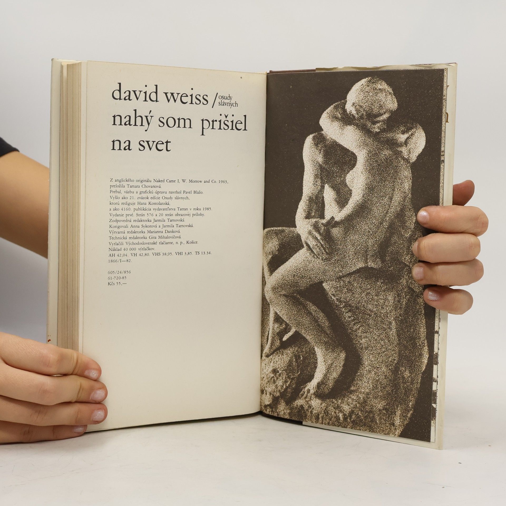 David Weiss Nahý som prišiel na svet