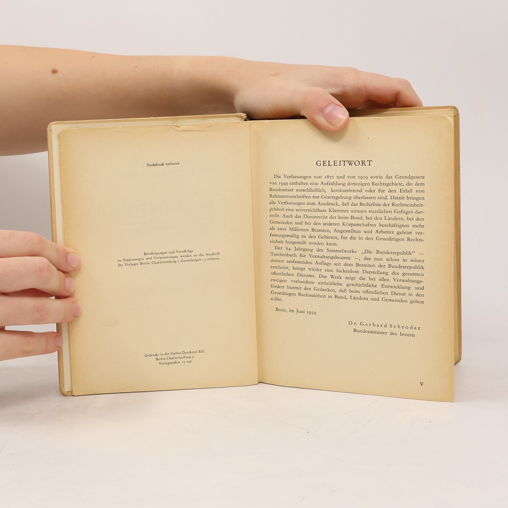Autorenkollektiv Die Bundes Republik 1954/55