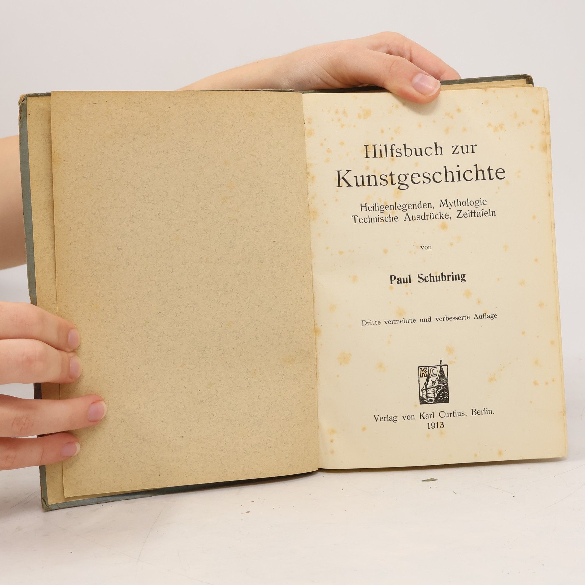 Paul Schubring Hilfsbuch zur Kunstgeschichte