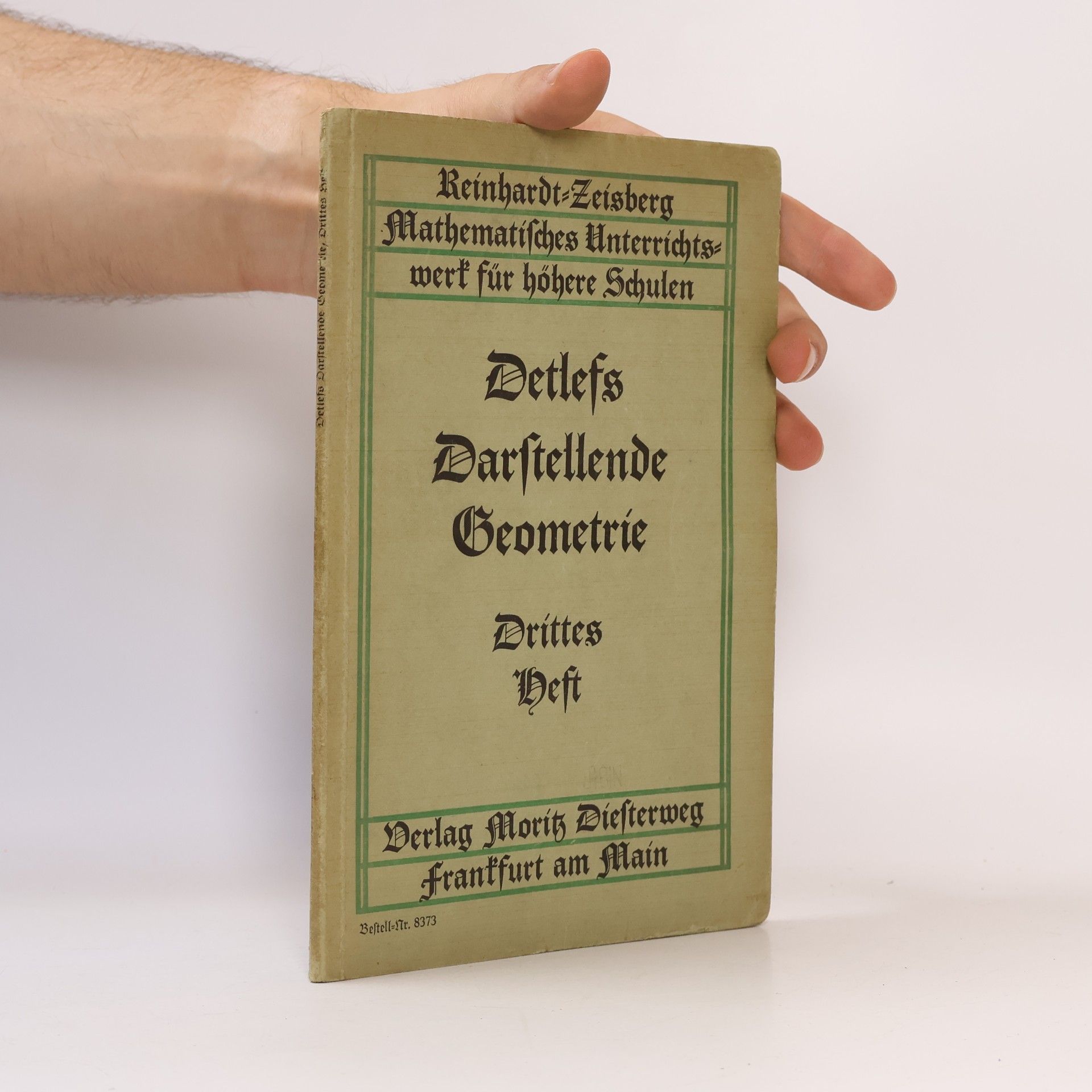 Hermann Detlefs Darstellende Geometrie Drittes Heft