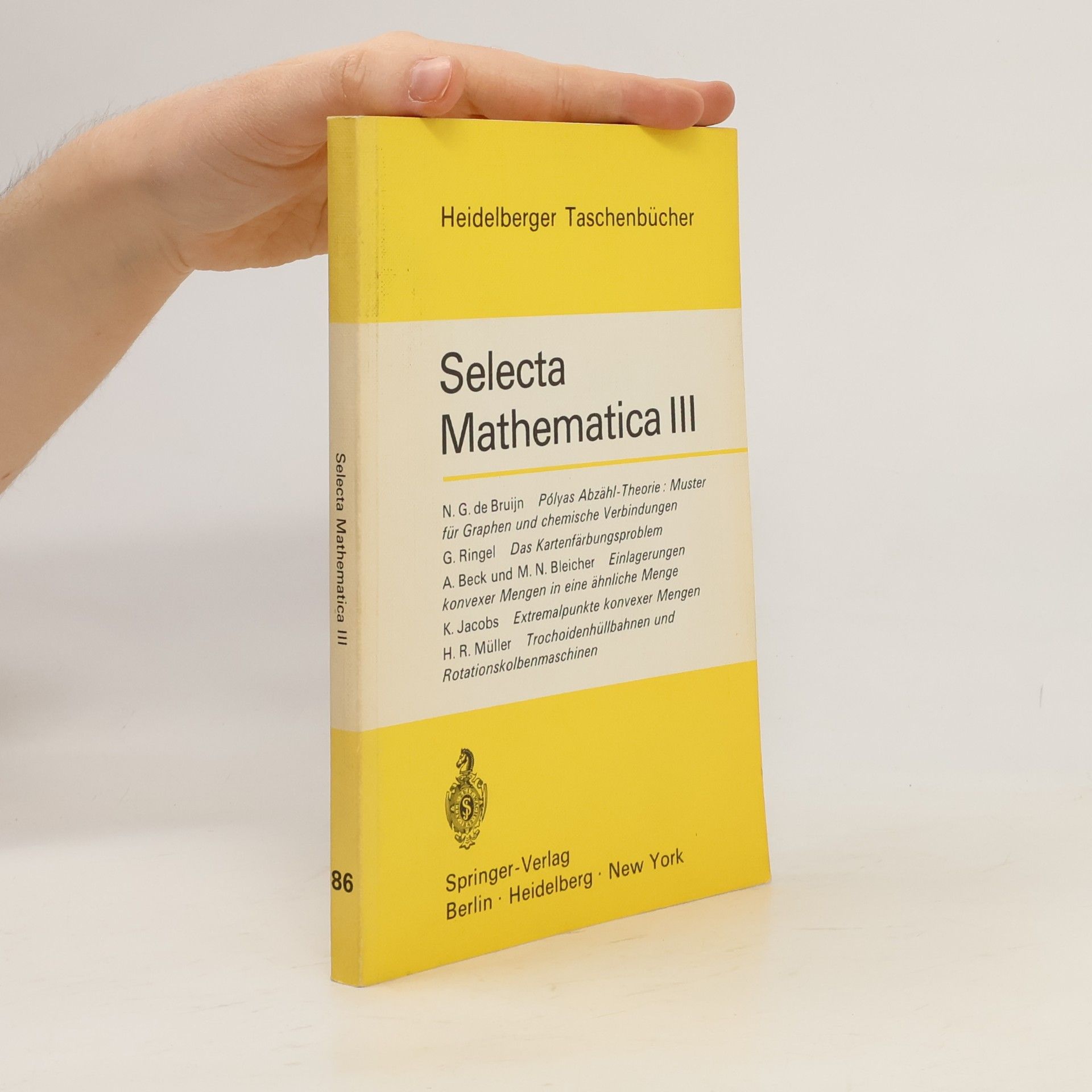 Konrad Jacobs Selecta Mathematica III