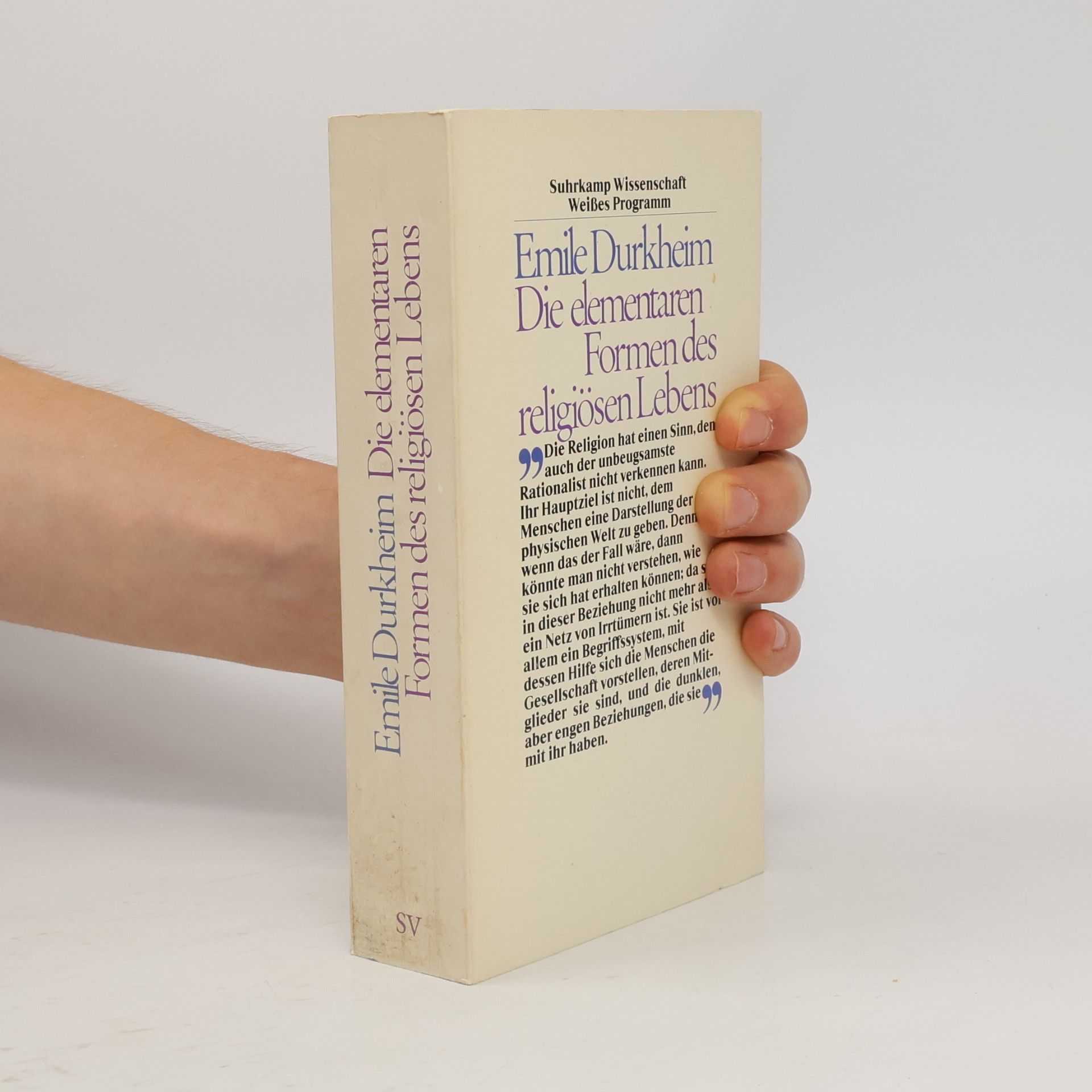 Émile Durkheim Die elementaren Formen des religiösen Lebens