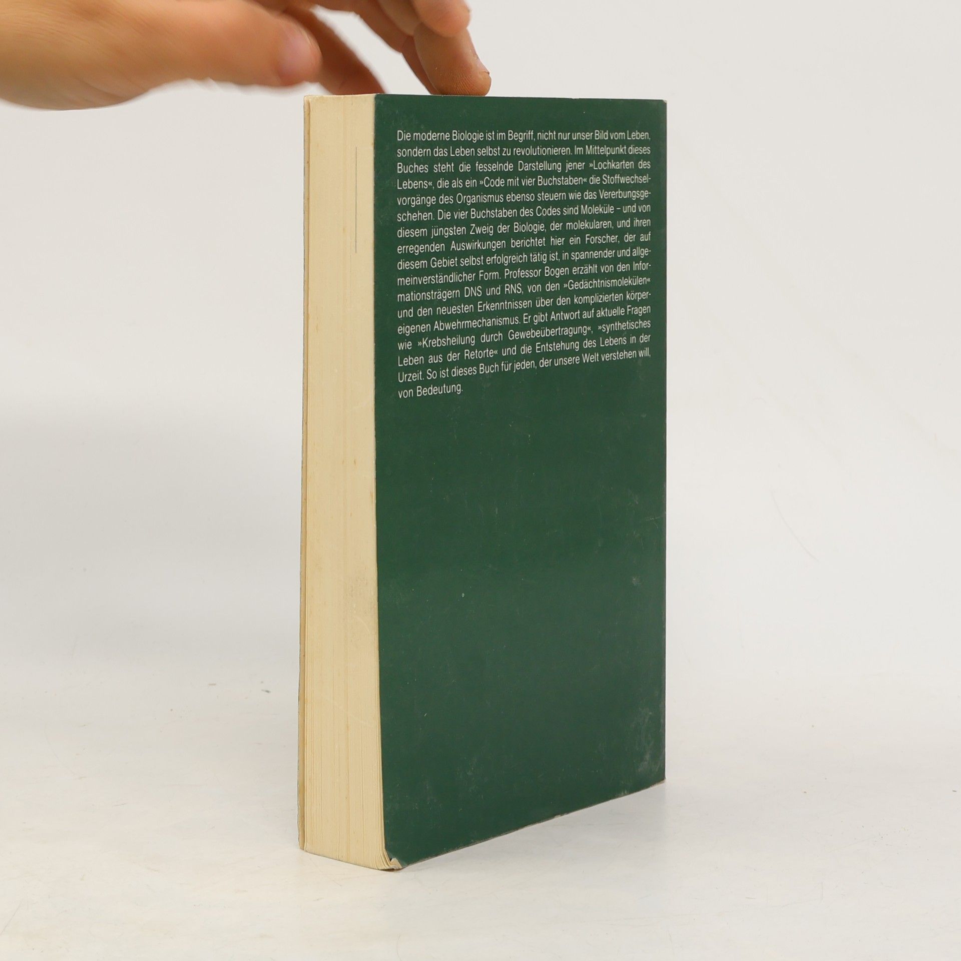Hans Joachim Bogen Knaurs Buch der modernen Biologie