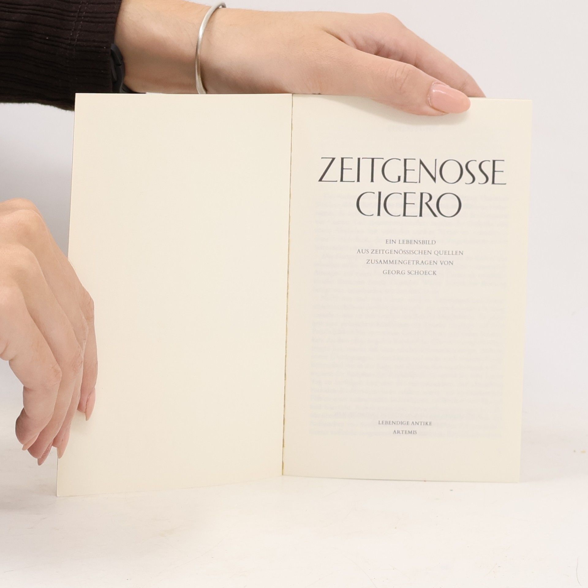 Georg Schoeck Zeitgenosse Cicero