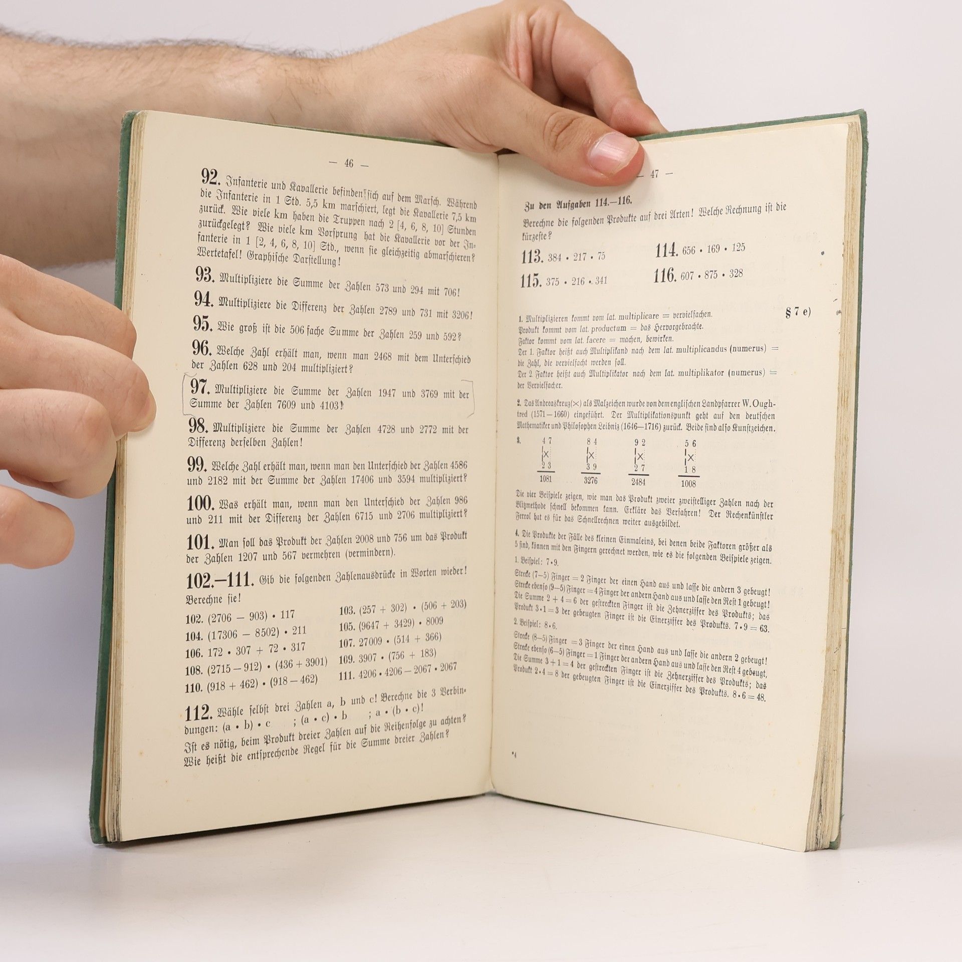Karl Grünholz Rechenbuch für höhere Lehranstalten I. Lehrstoff der 1. Klasse
