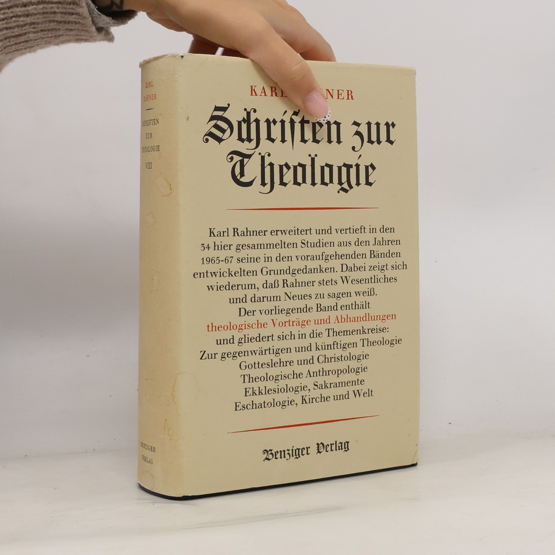 Karl Rahner Schriften zur Theologie VIII.