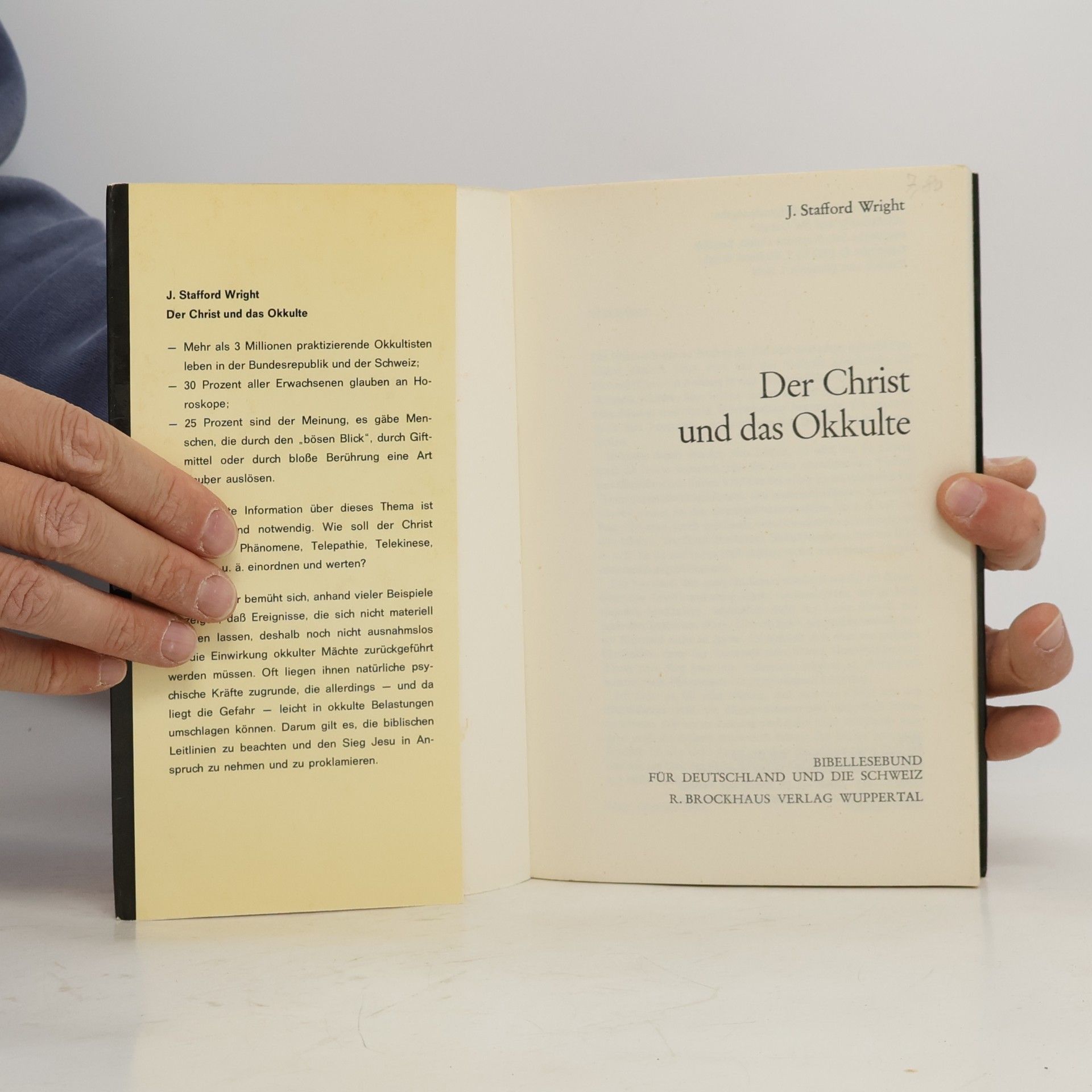J. Stafford Wright Der Christ und das Okkulte