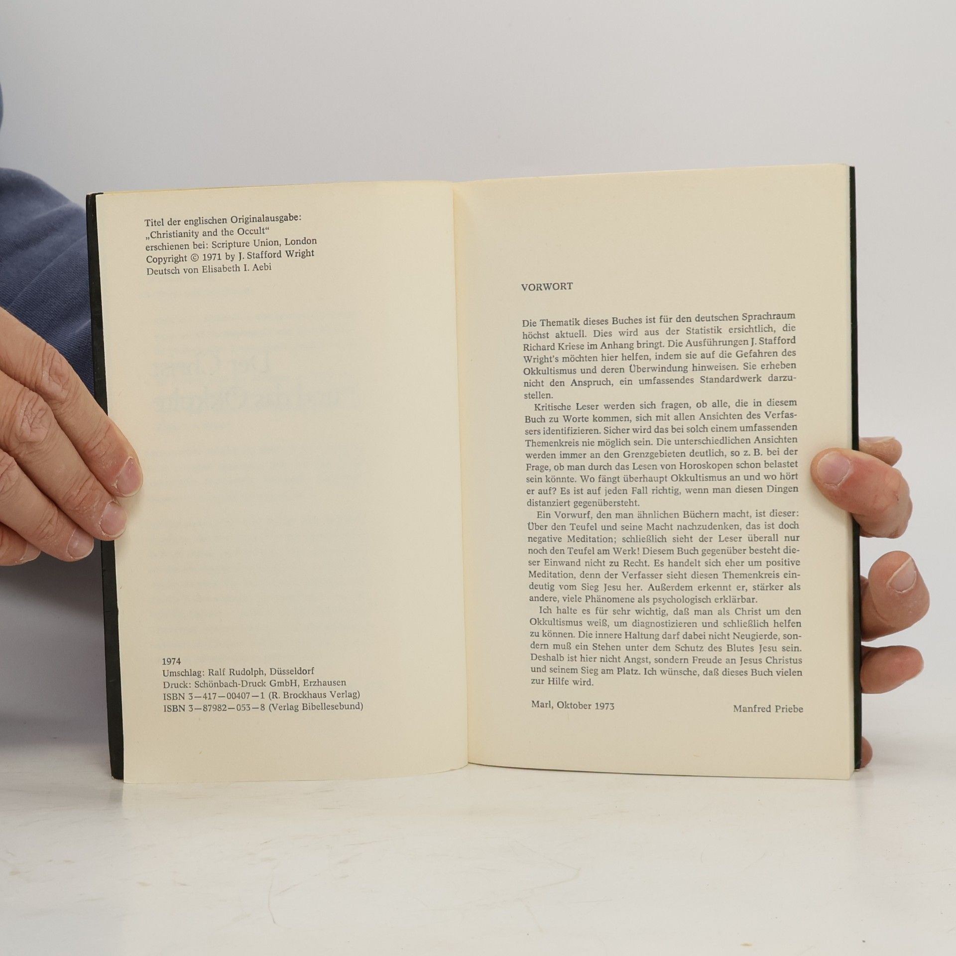 J. Stafford Wright Der Christ und das Okkulte