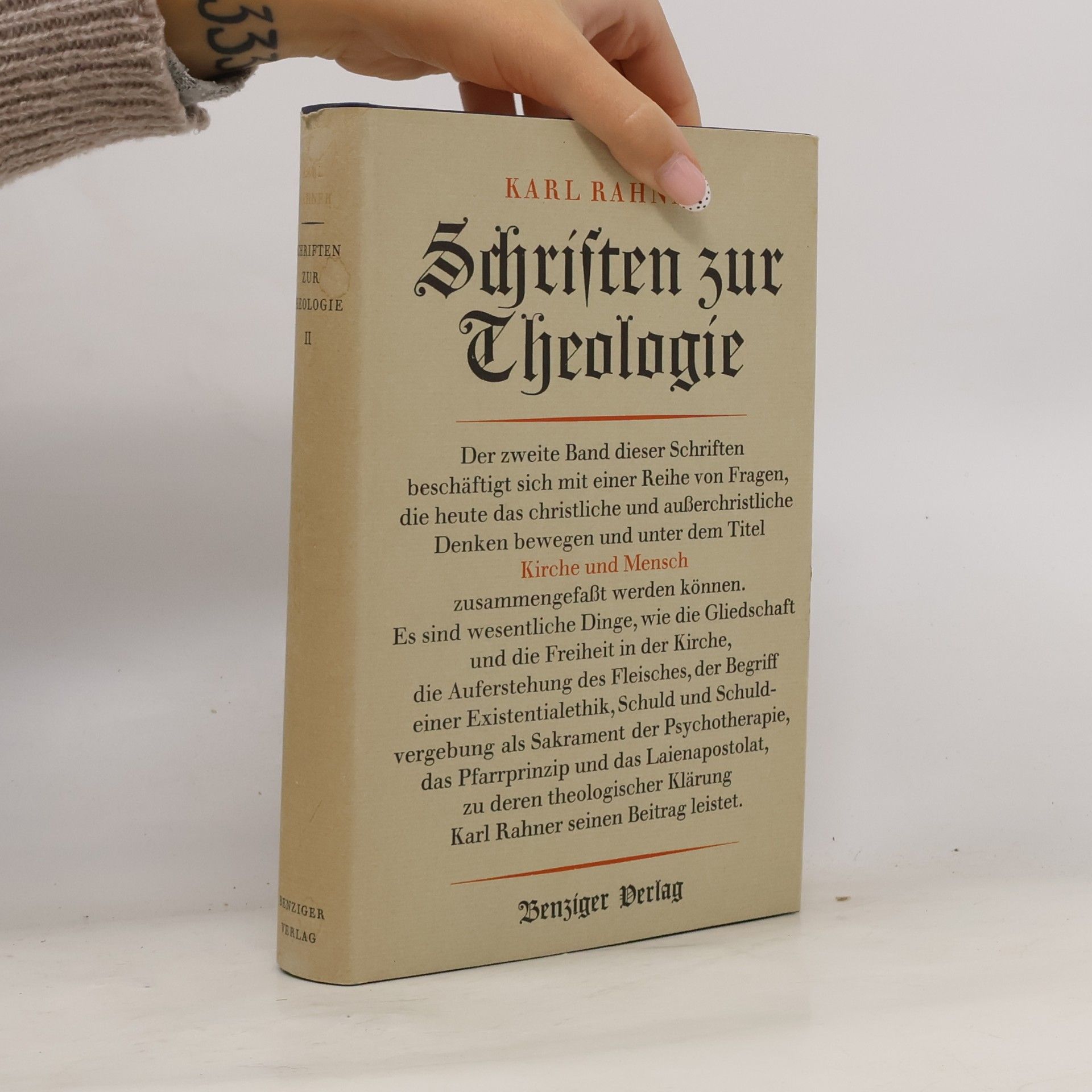Karl Rahner Schriften zur Theologie II
