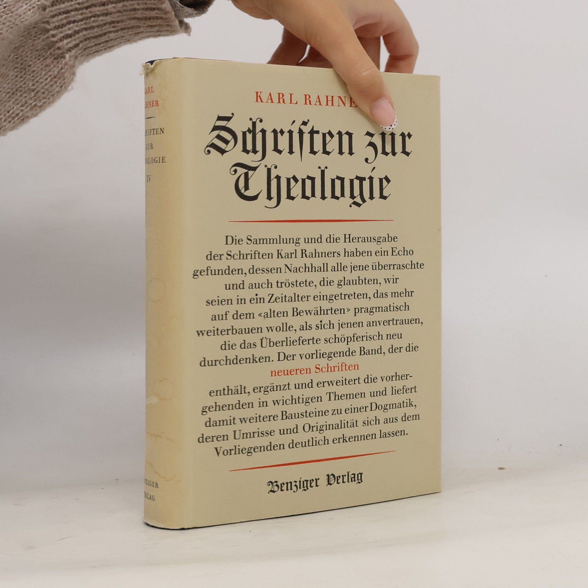 Karl Rahner Schriften zur Theologie IV