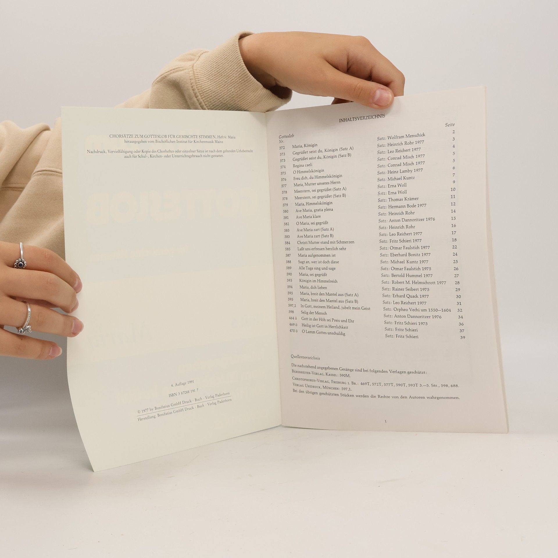 Bischöfliches Institut für Kirchenmusik Mainz Chorsätze zum Gotteslob für gemischte Stimmen / Maria