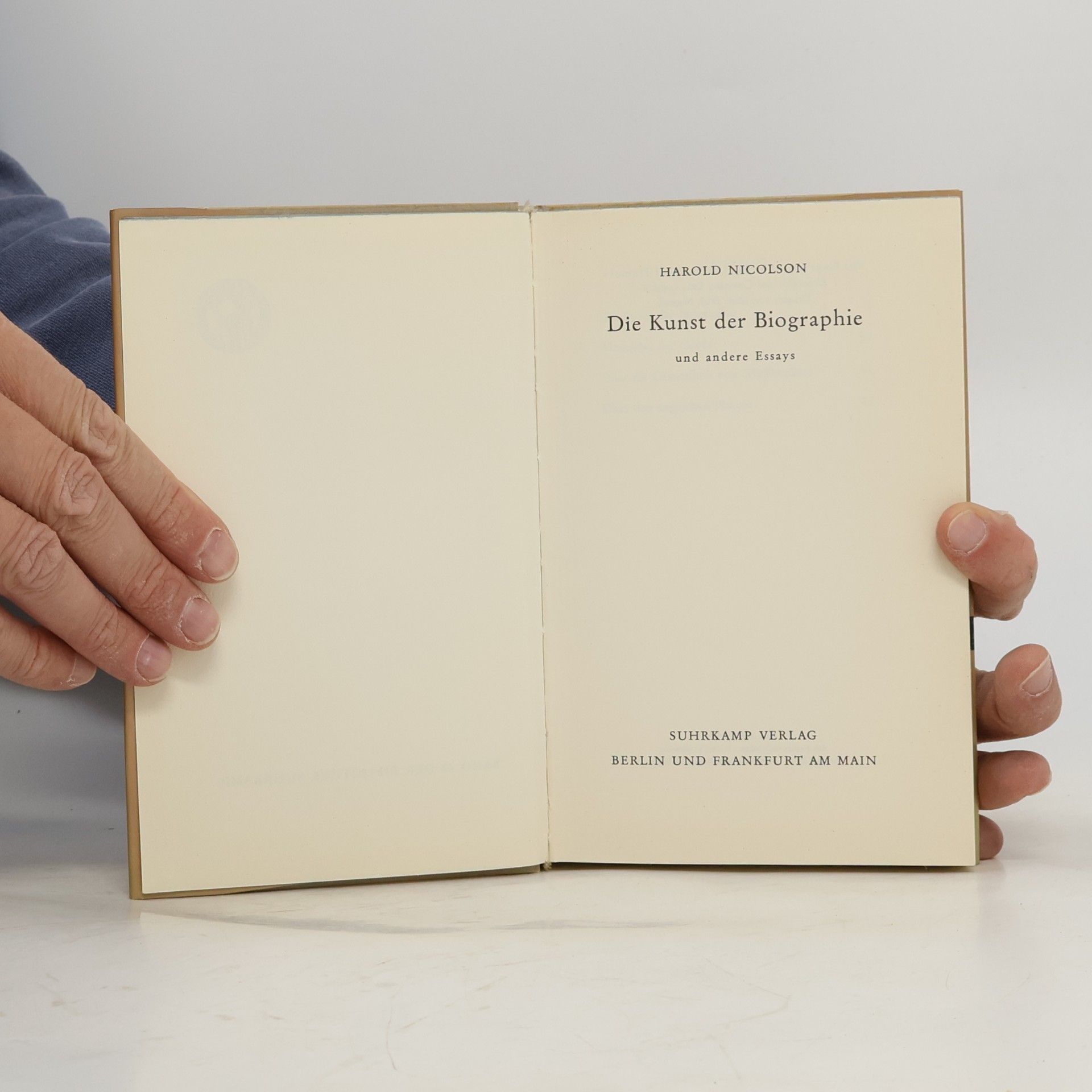 Harold Nicolson Die Kunst der Biographie und andere Essays