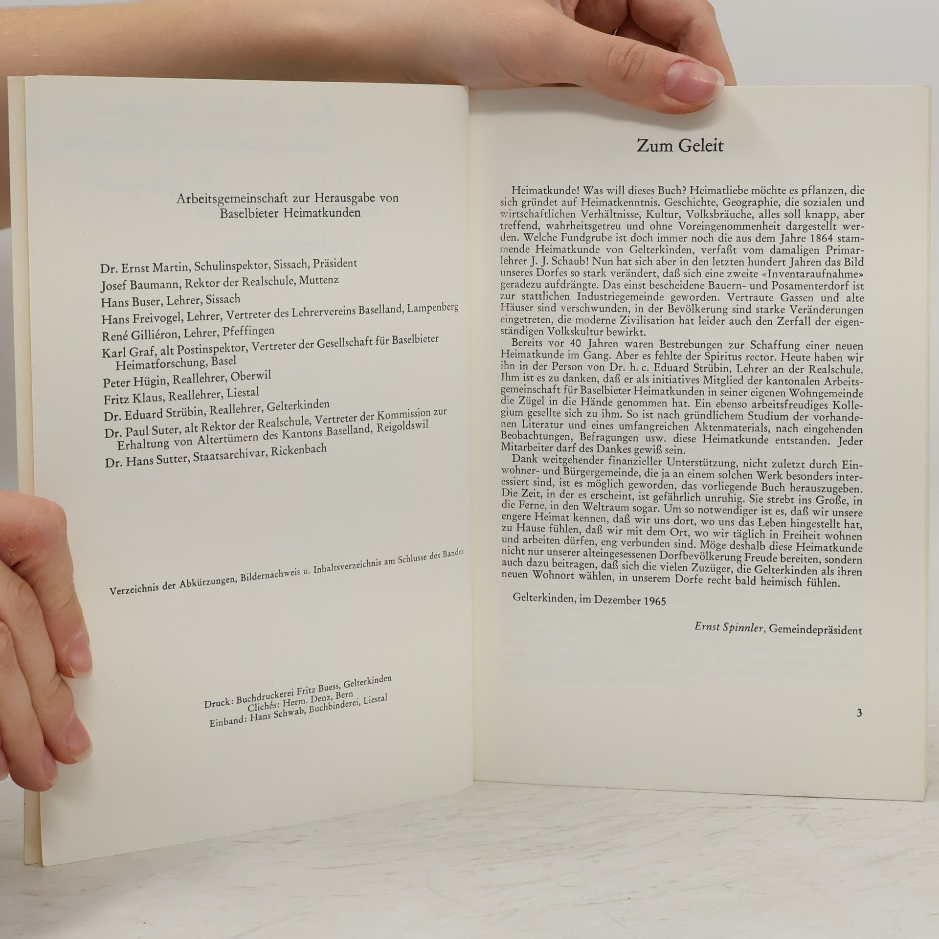Autorenkollektiv Heimatkunde von Gelterkinden