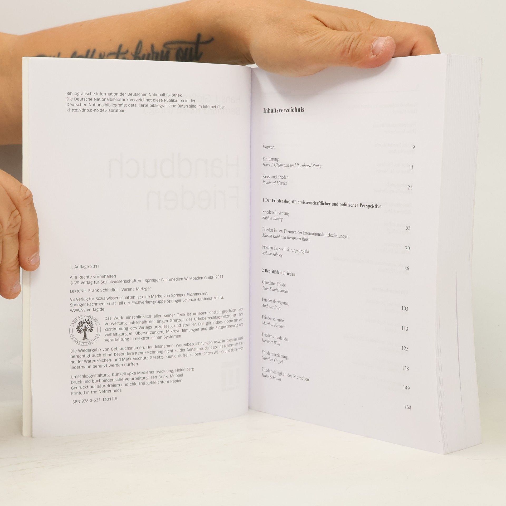 Hans Joachim Gießmann Handbuch Frieden