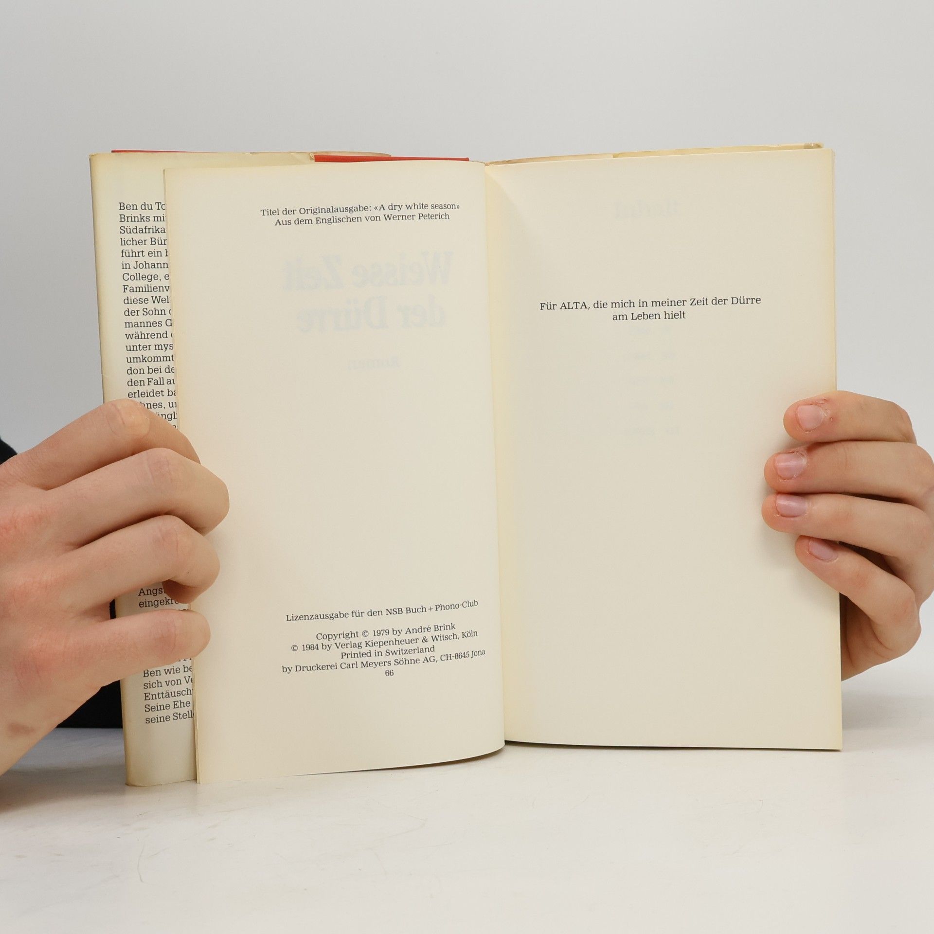 André Brink Weisse Zeit der Dürre