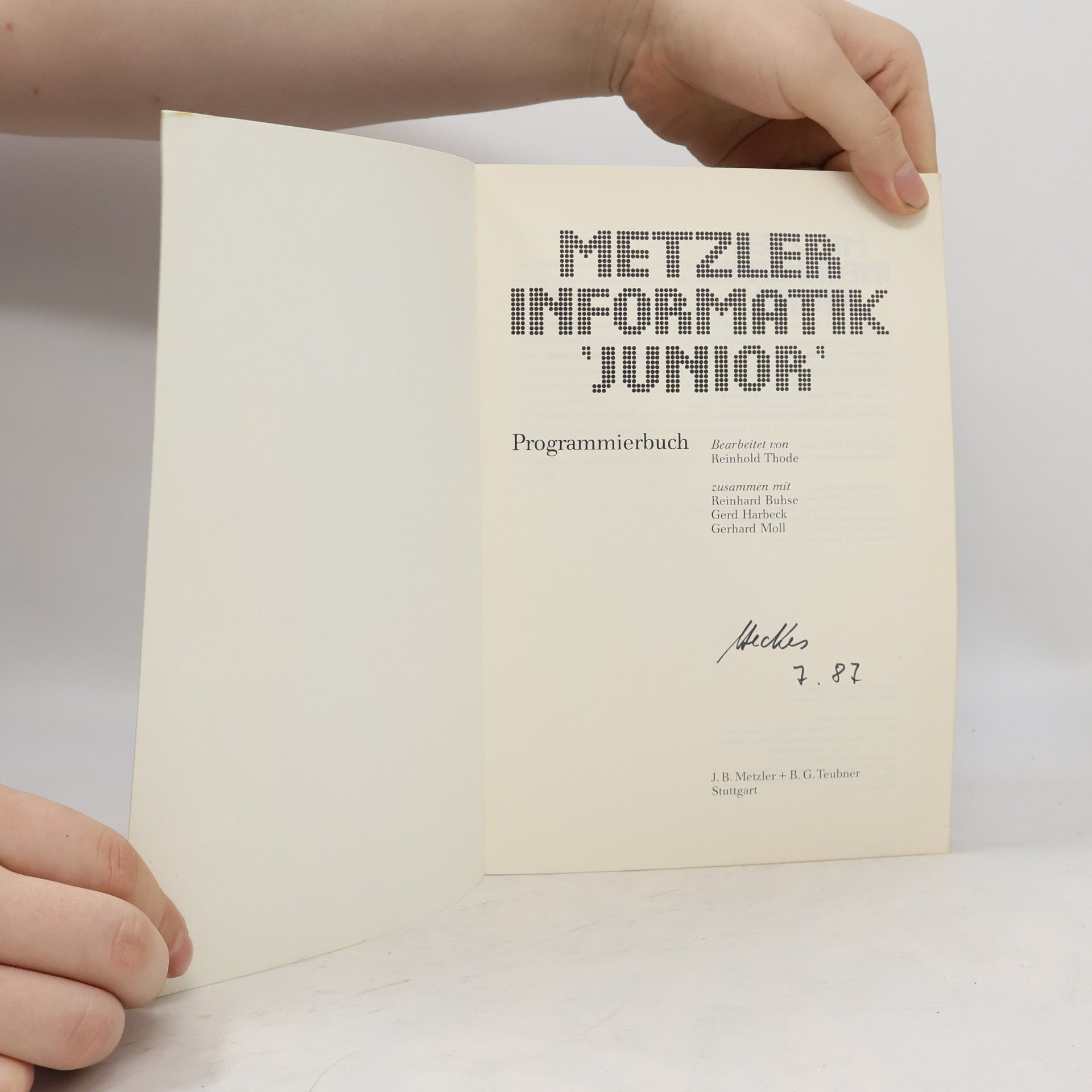 MÜLLER Metzler-Informatik Junior. Programmierbuch.