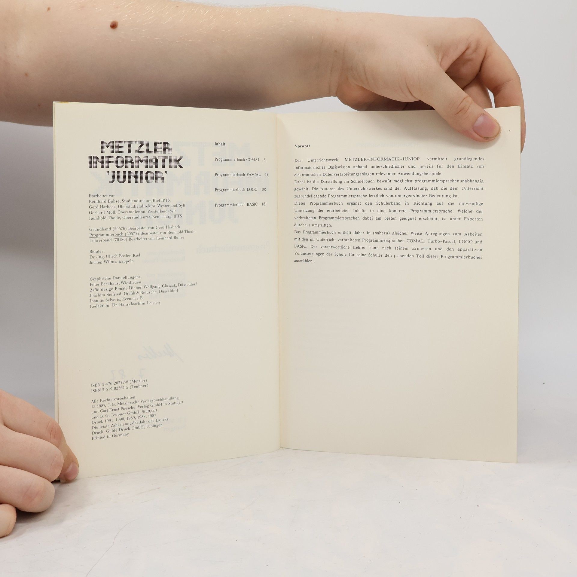 MÜLLER Metzler-Informatik Junior. Programmierbuch.