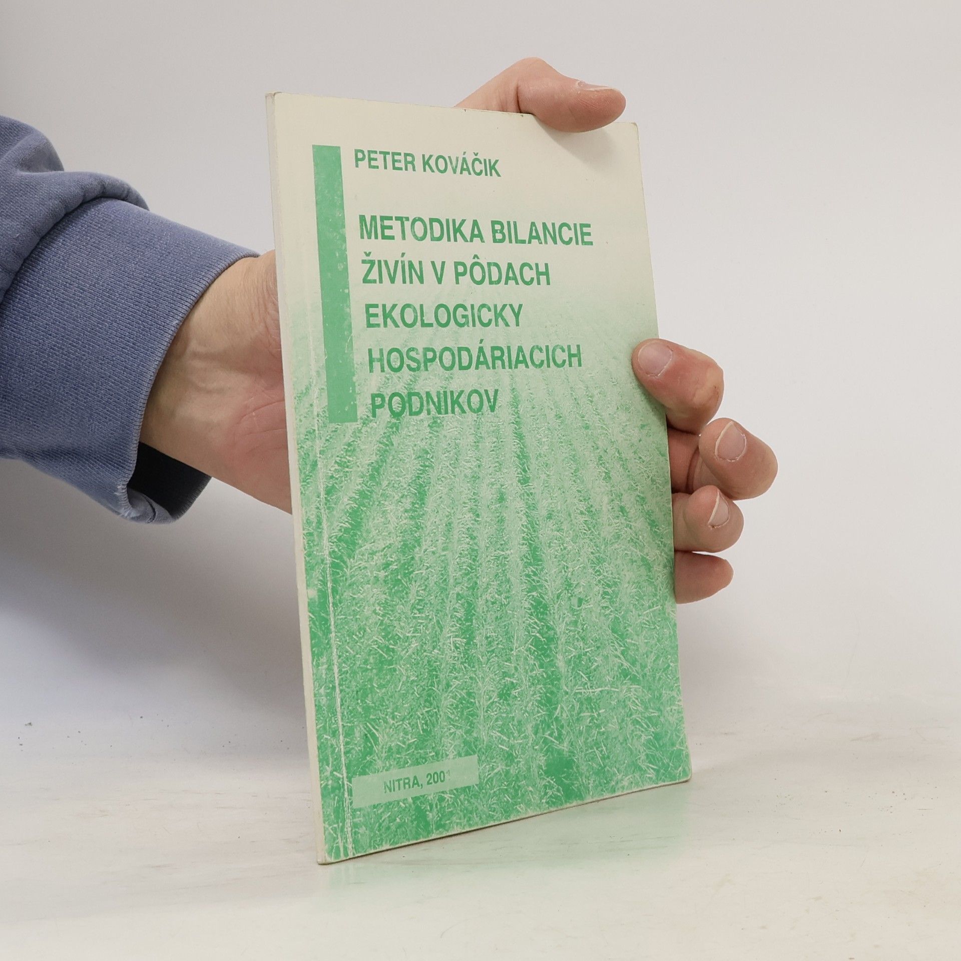 Metodika bilancie živín v pôdach ekologicky hospodáriacich podnikov