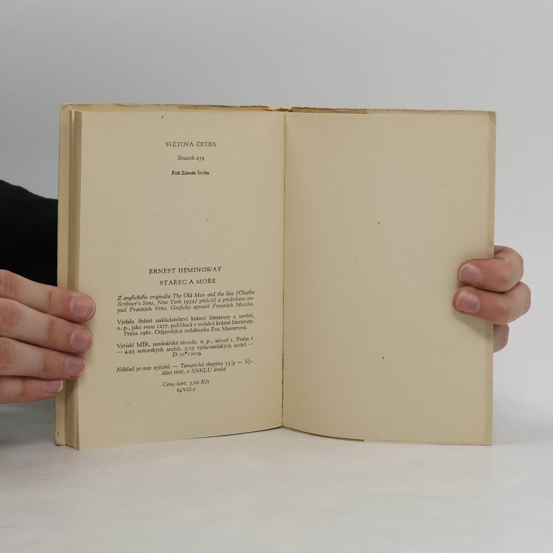 Ernest Hemingway Stařec a moře