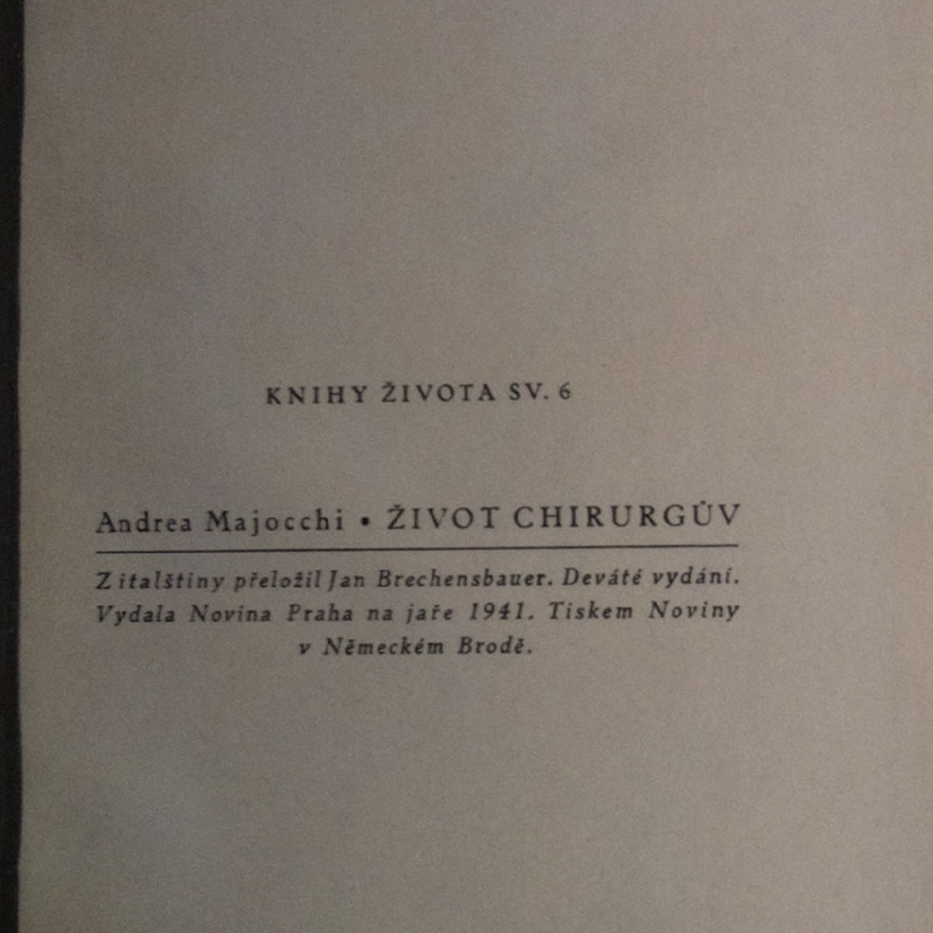 Andrea Majocchi Život chirurgův