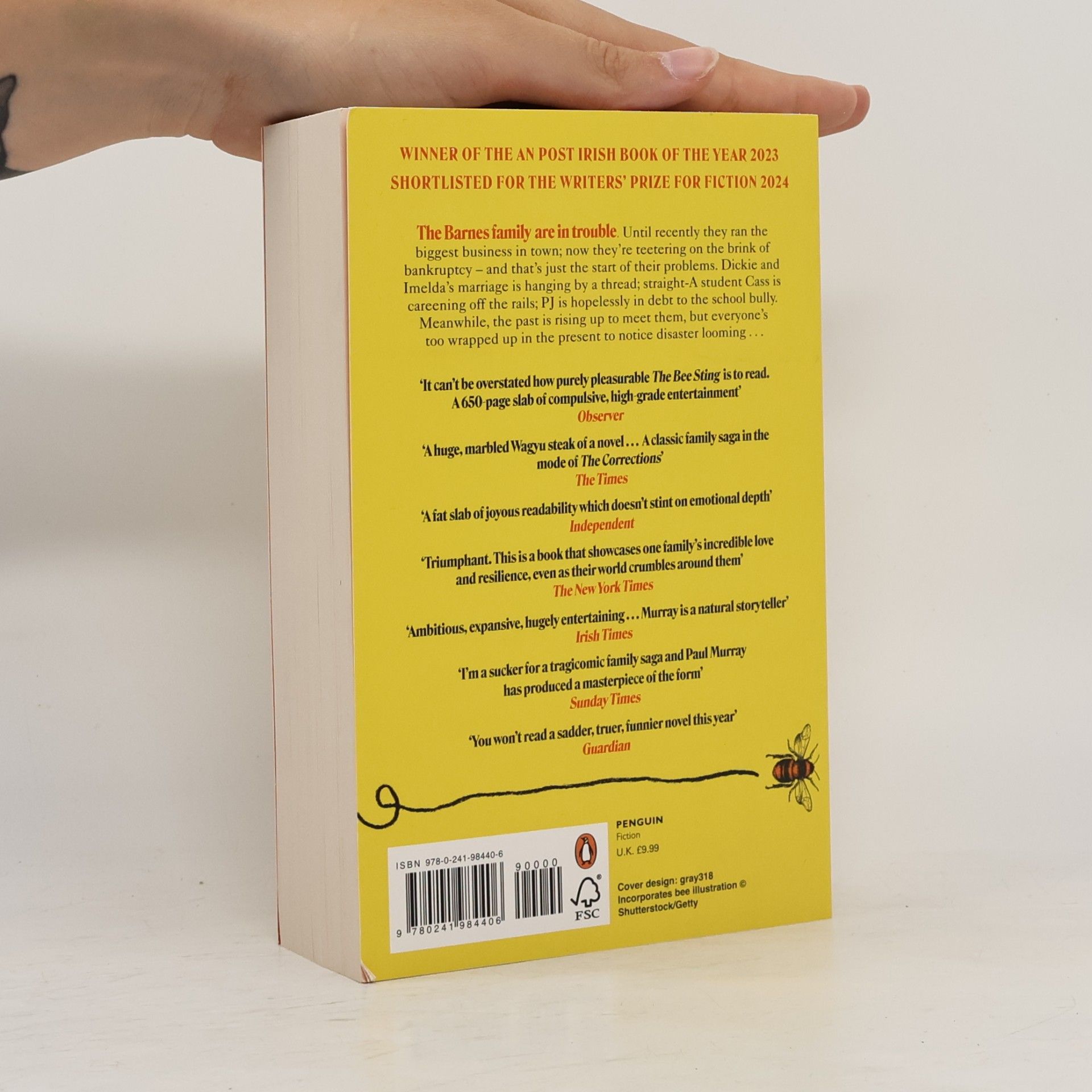 Paul Murray The Bee Sting: Shortlisted for the Booker Prize 2023