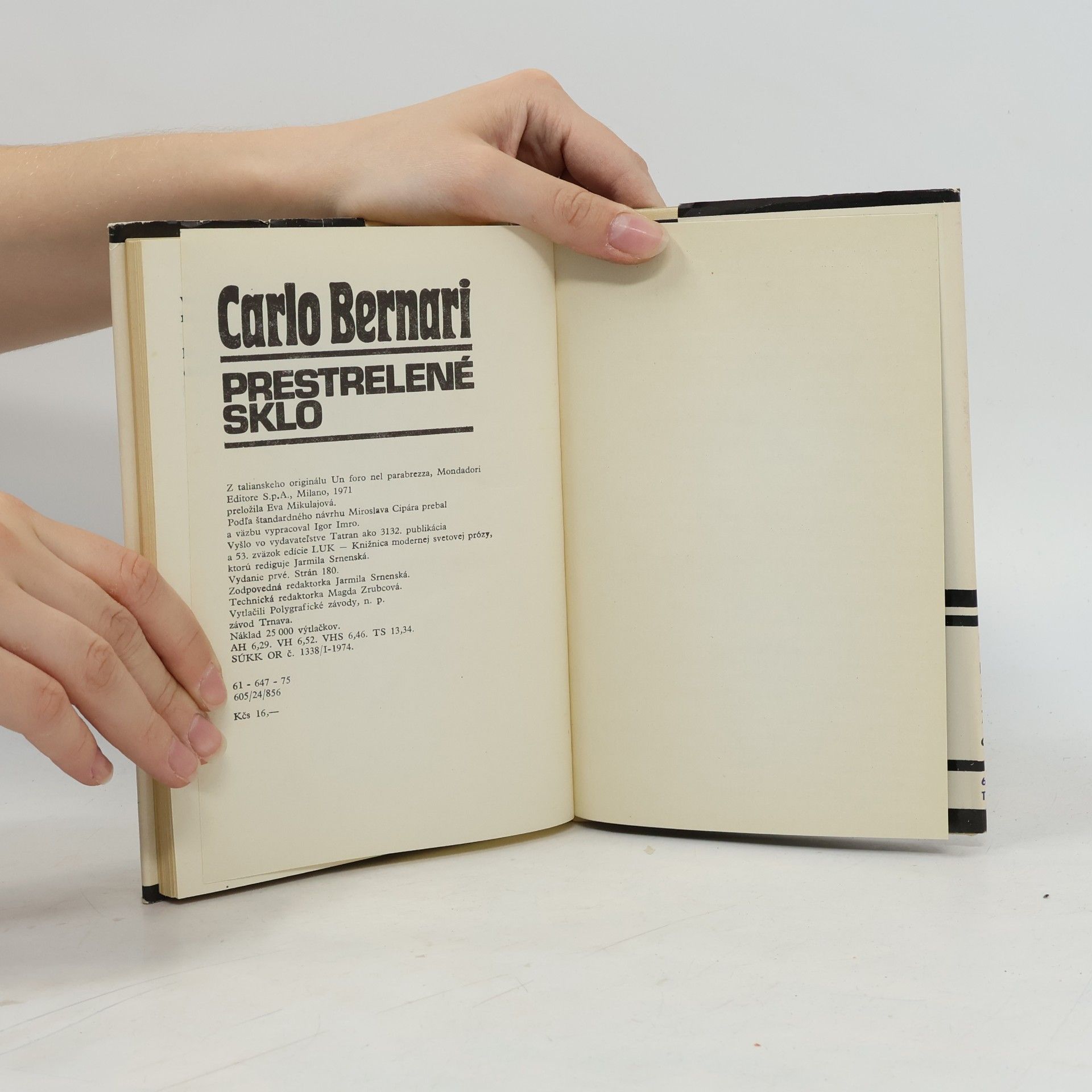 Carlo Bernari Prestrelené sklo