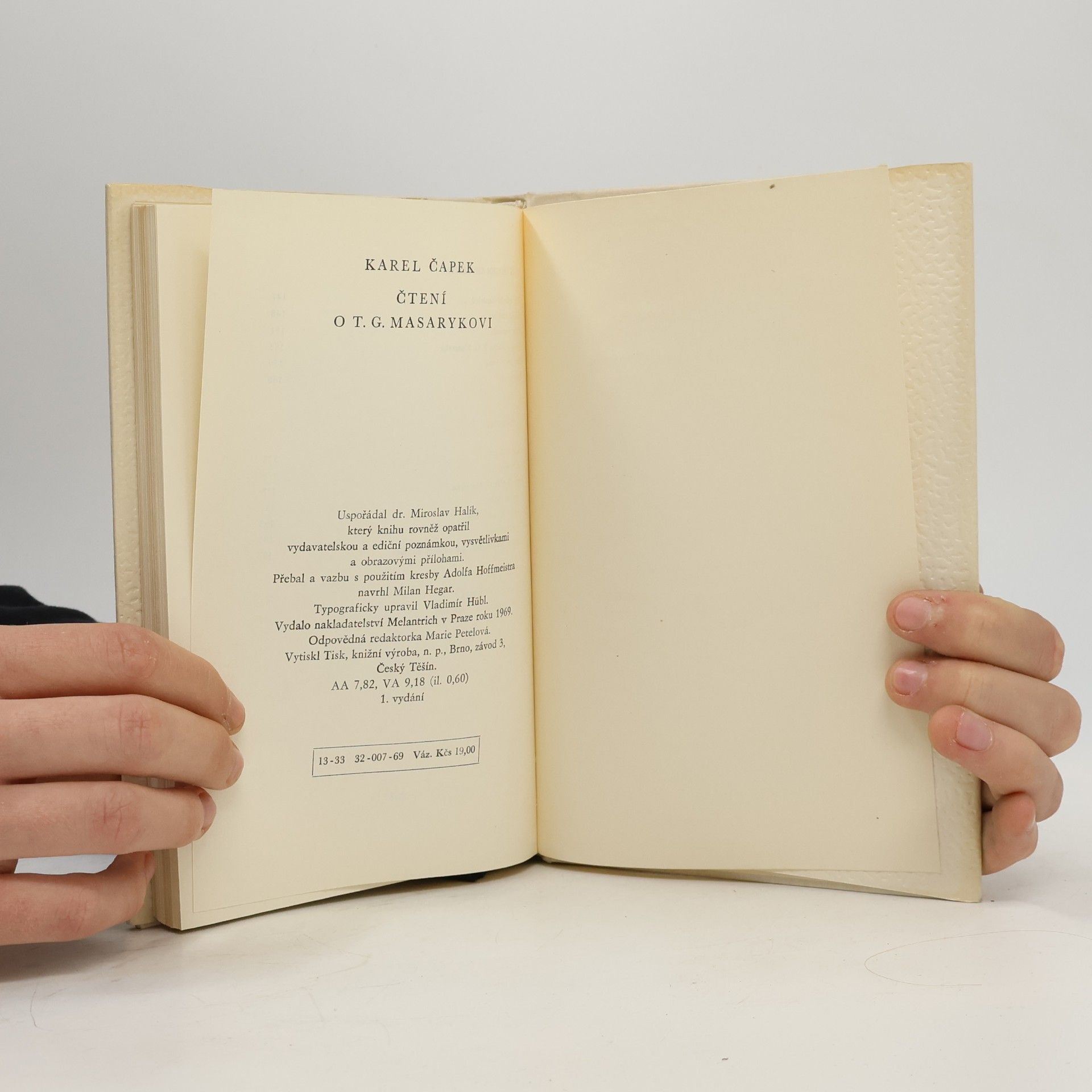 Karel Čapek Čtení o T. G. Masarykovi
