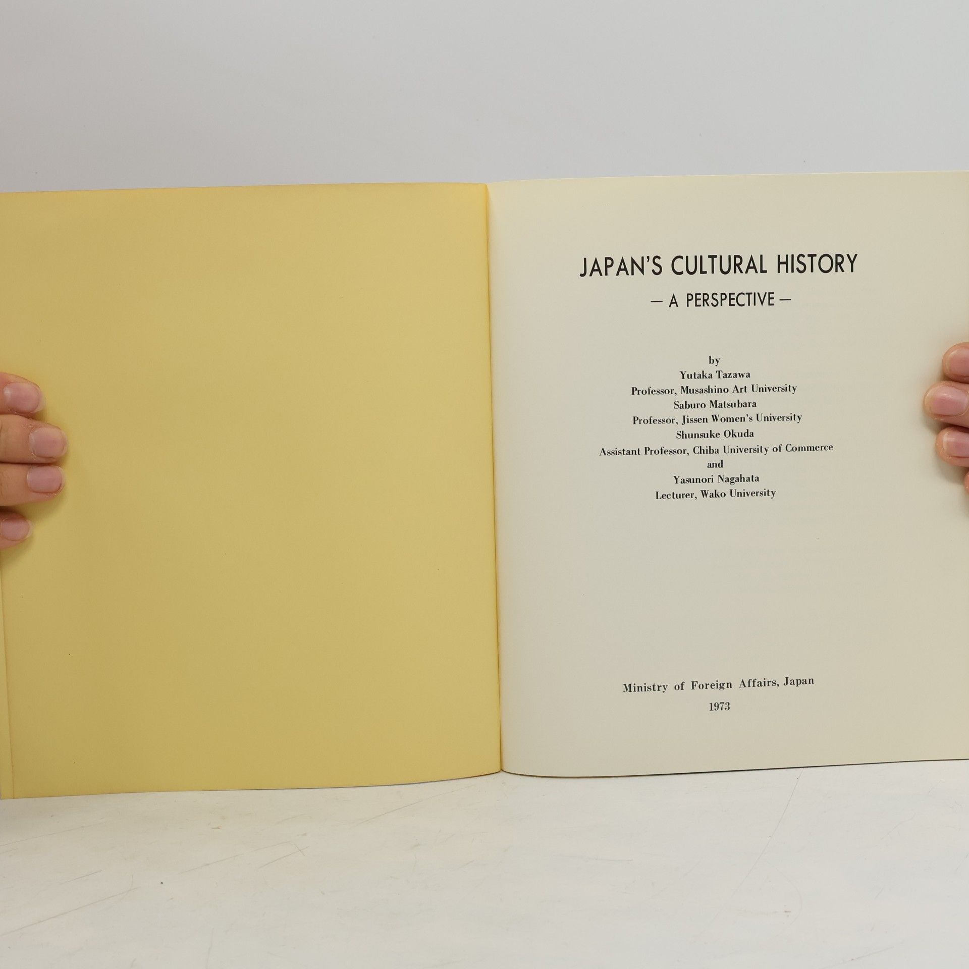 Yutaka Tazawa Japan's Cultural History: A Perspective