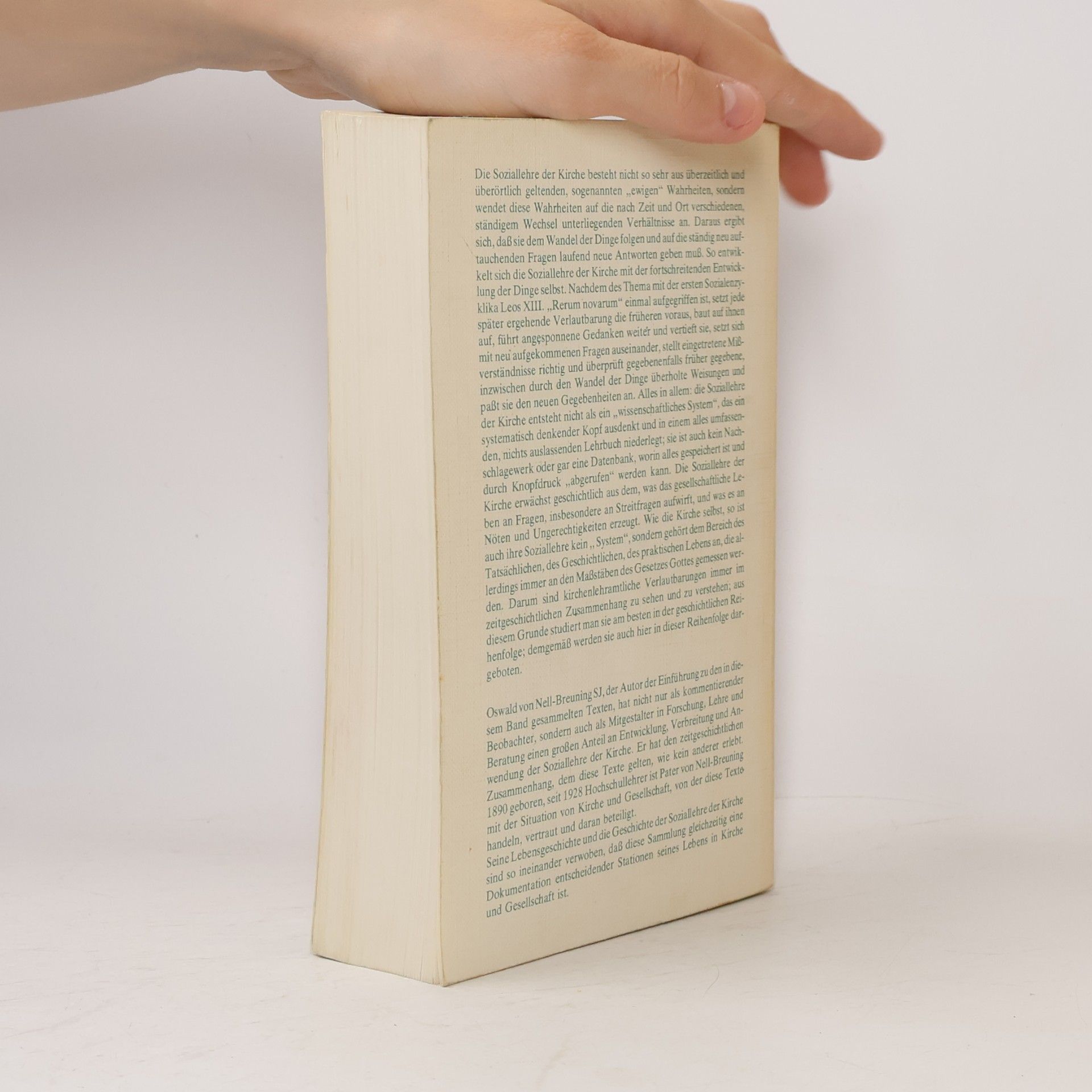 Oswald von Nell Breuning Texte zur katholischen Soziallehre