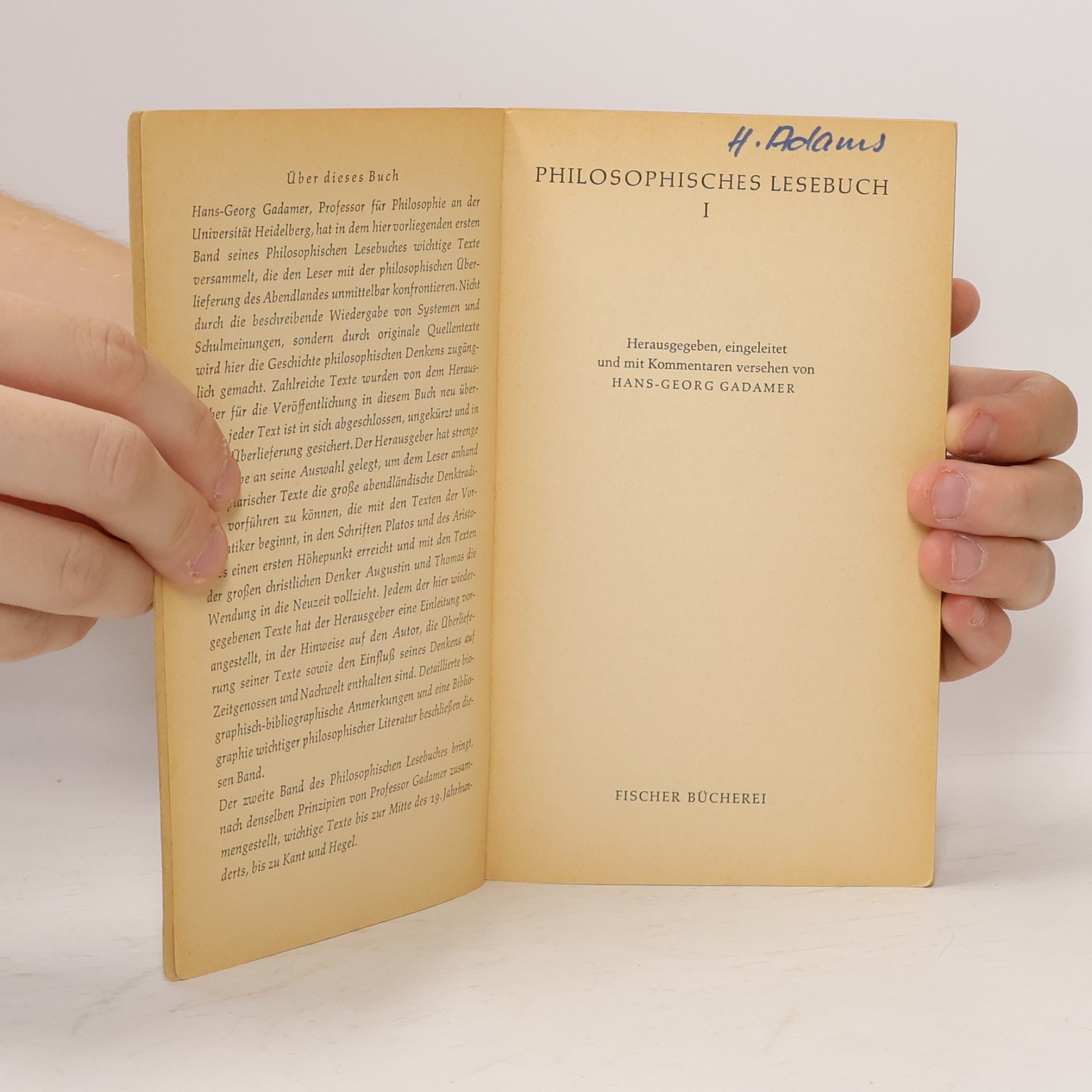 Hans-Georg Gadamer Philosophisches Lesebuch 1