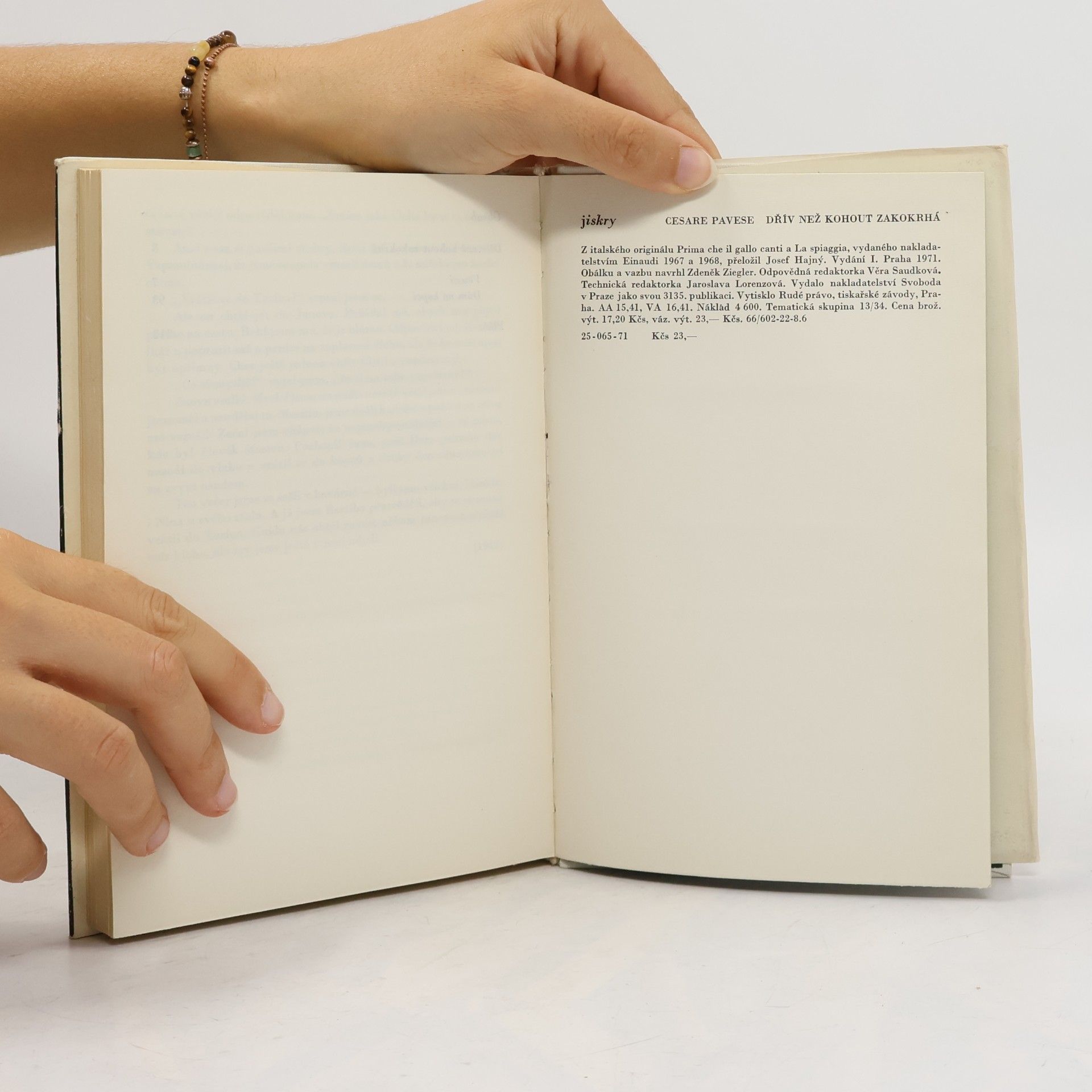 Cesare Pavese Dřív než kohout zakokrhá
