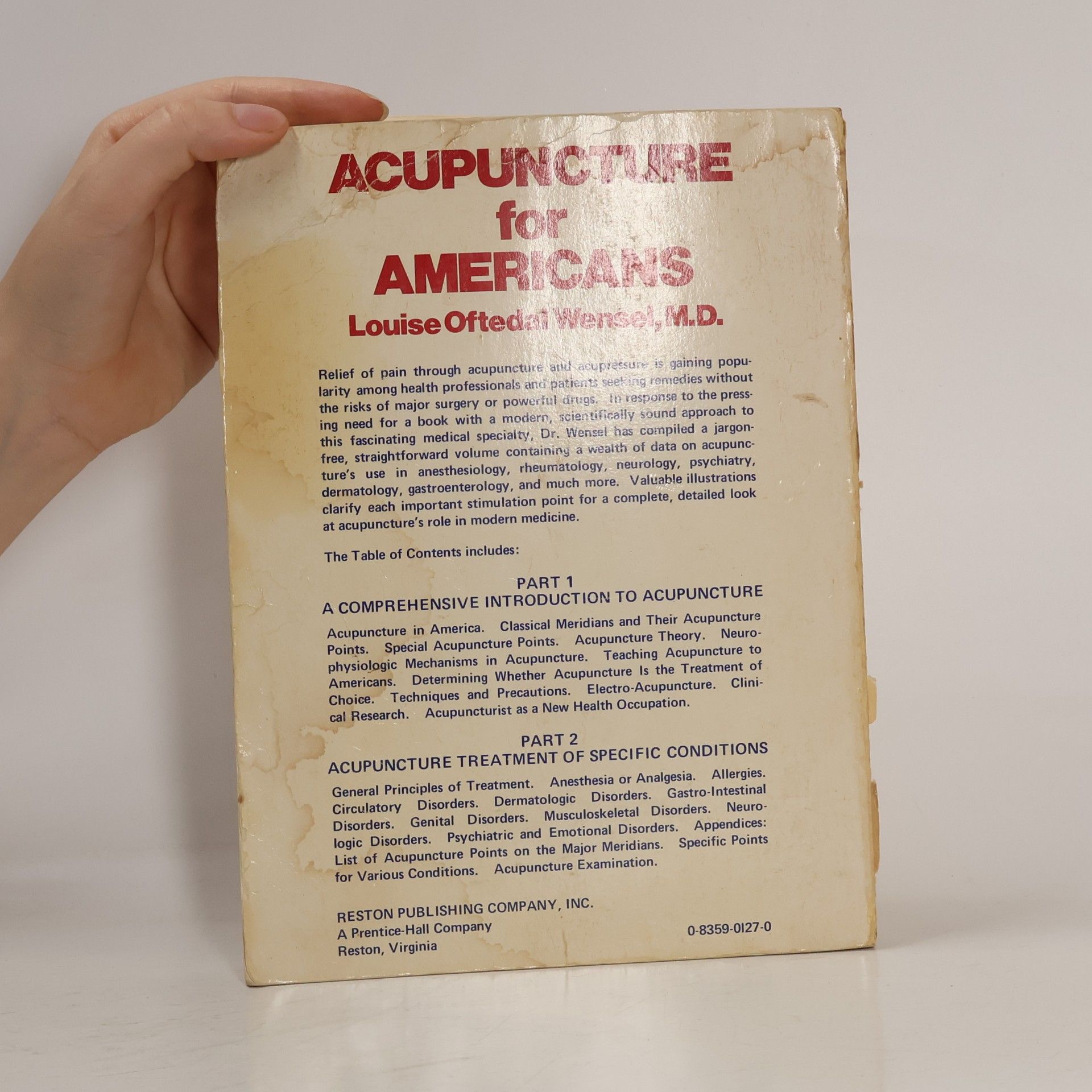 Louise O. Wensel Acupuncture for Americans
