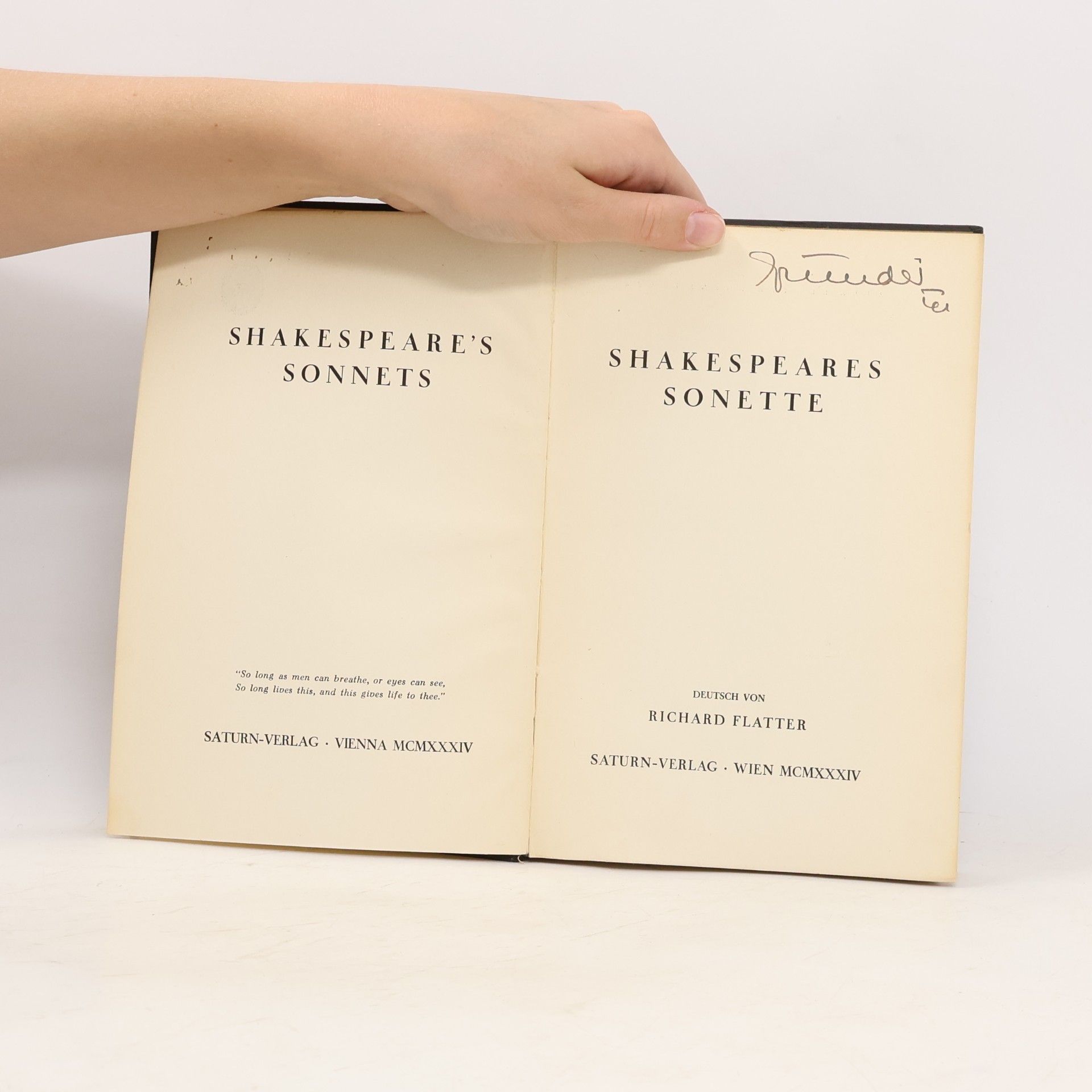 William Shakespeare SHAKESPEARES SONETTE