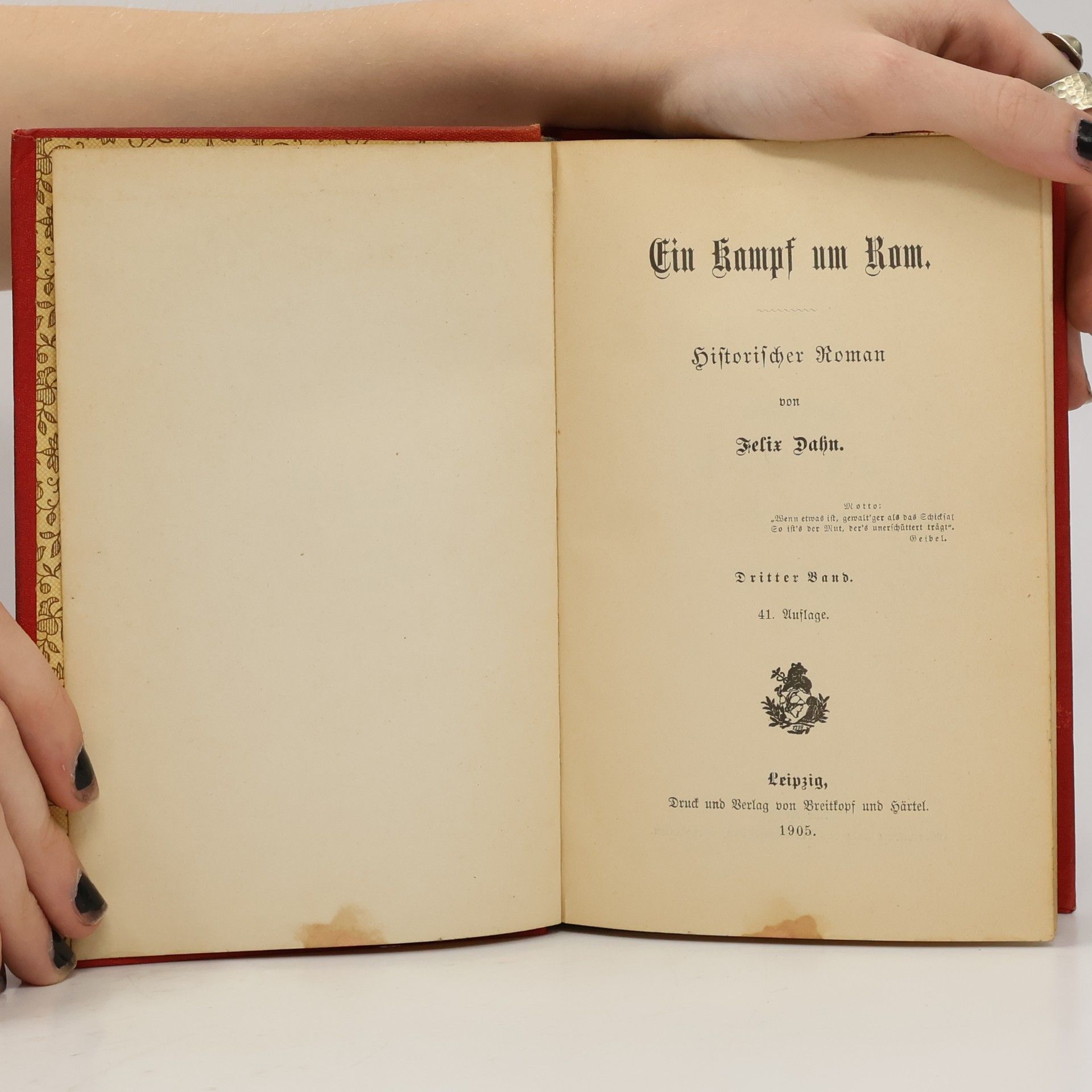 Felix Dahn Ein Kampf um Rom