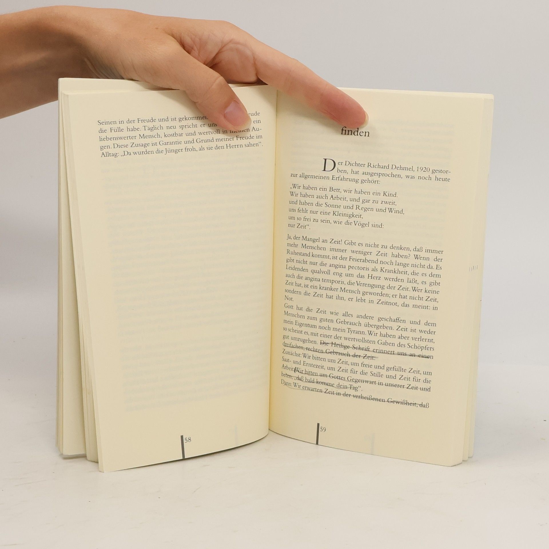 Den Lebensrhythmus finden: Besinnungen 2., durchges. Auflage 1994. -noch Restbestände Buchh.Bethel, Bielefeld-bitte d