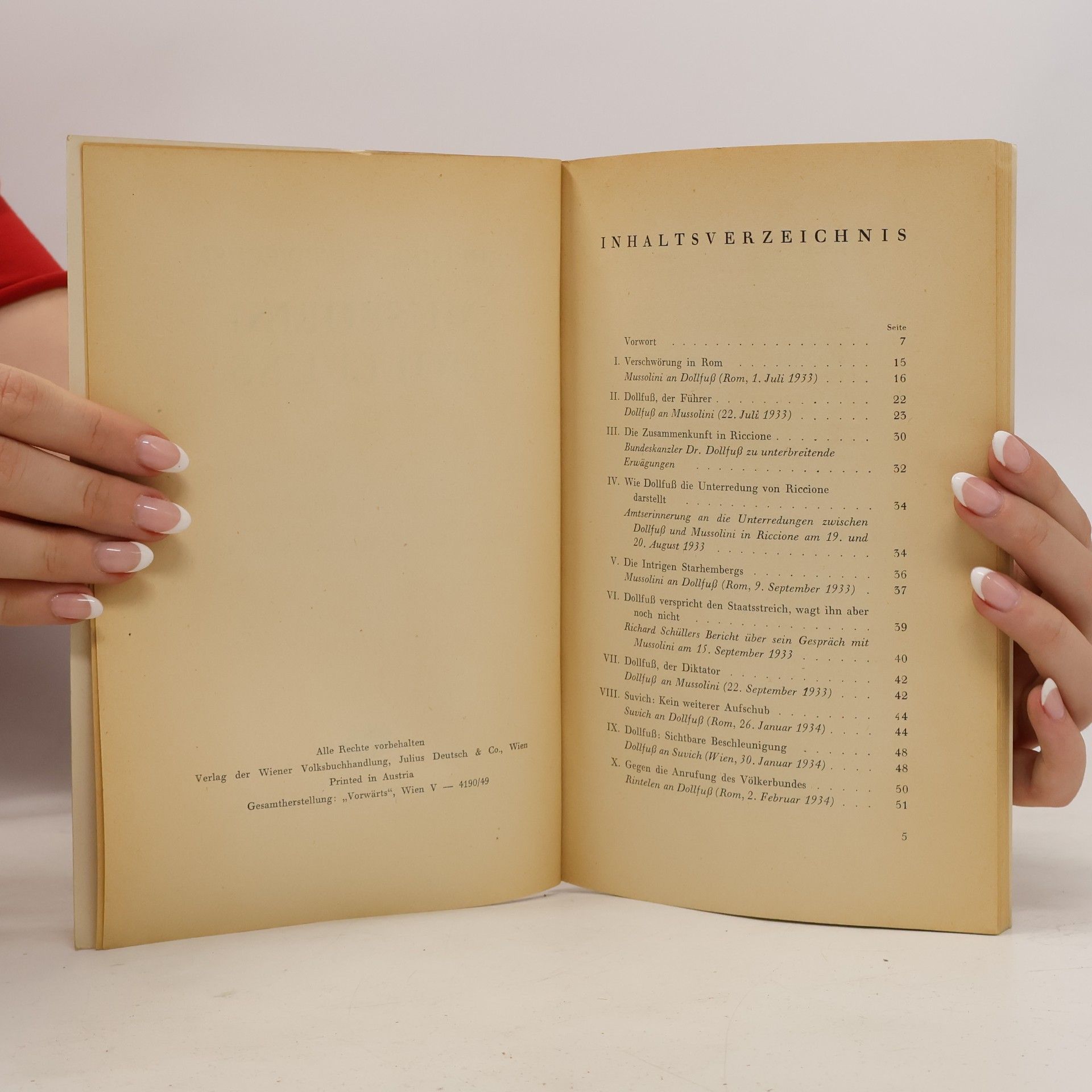 Autorenkollektiv Geheimer Briefwechsel Mussolini – Dollfuss