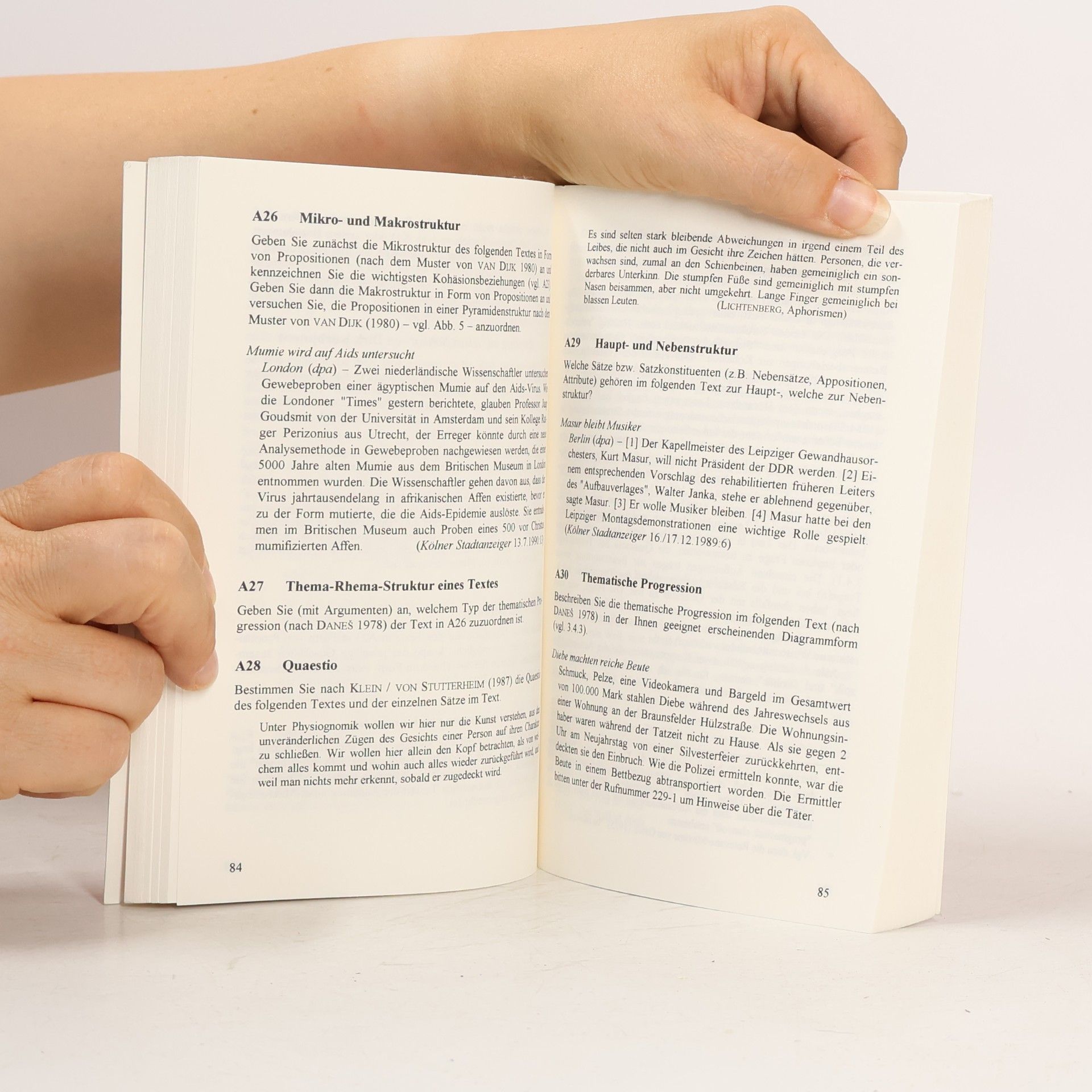 Heinz Vater Einführung in die Textlinguistik. Struktur, Thema und Referenz in Texten