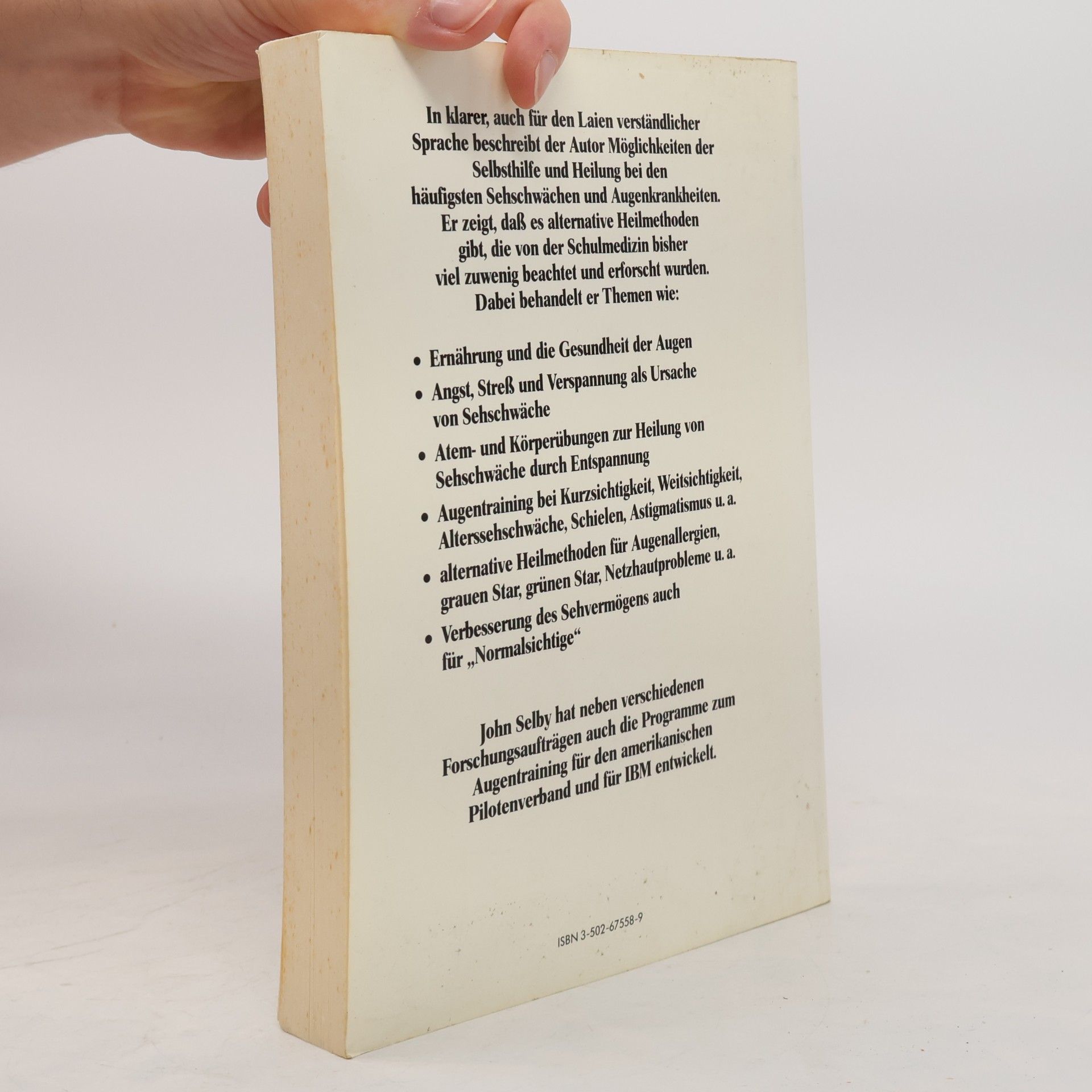 John Selby Das Gesundheitsbuch für die Augen