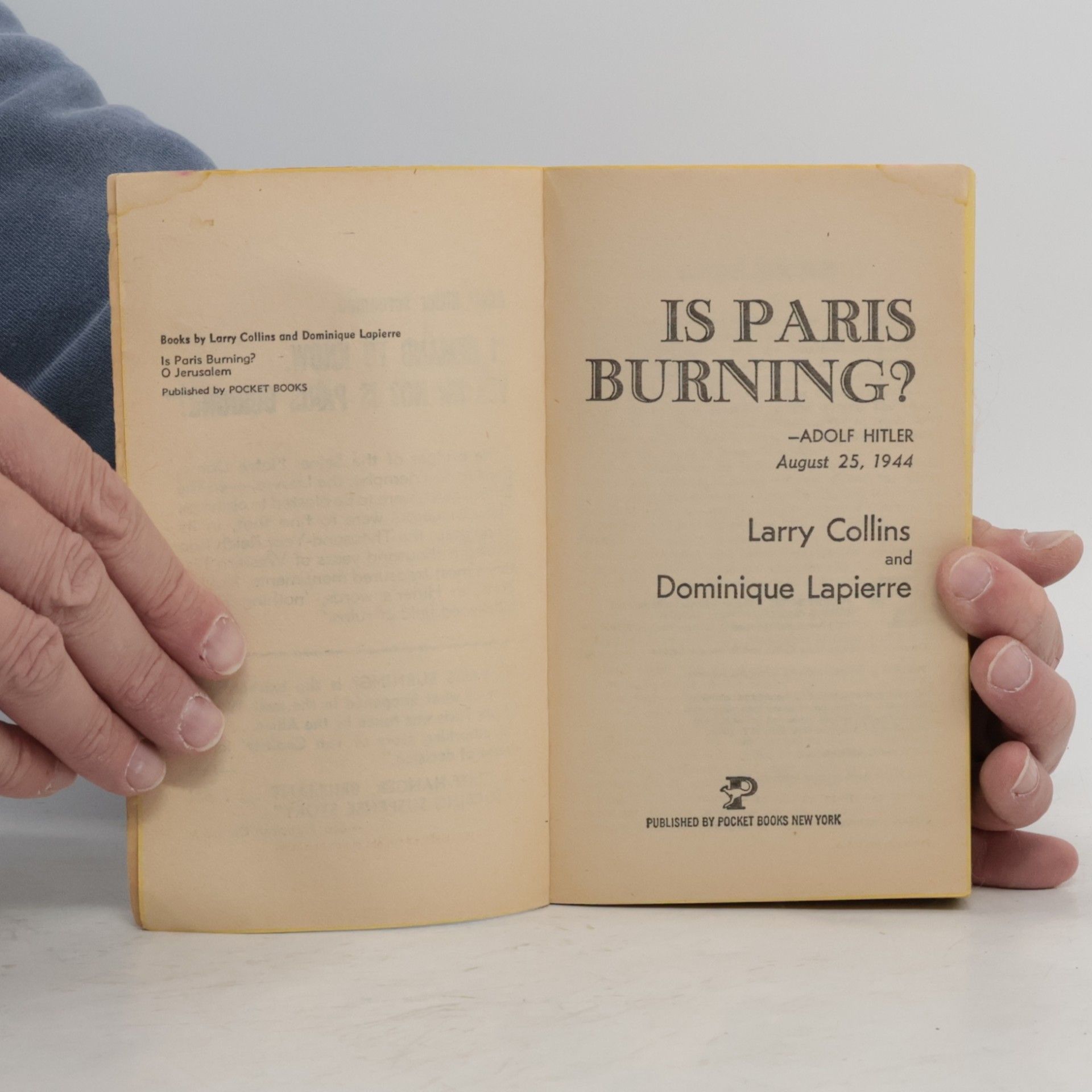 Larry Collins  Is Paris Burning