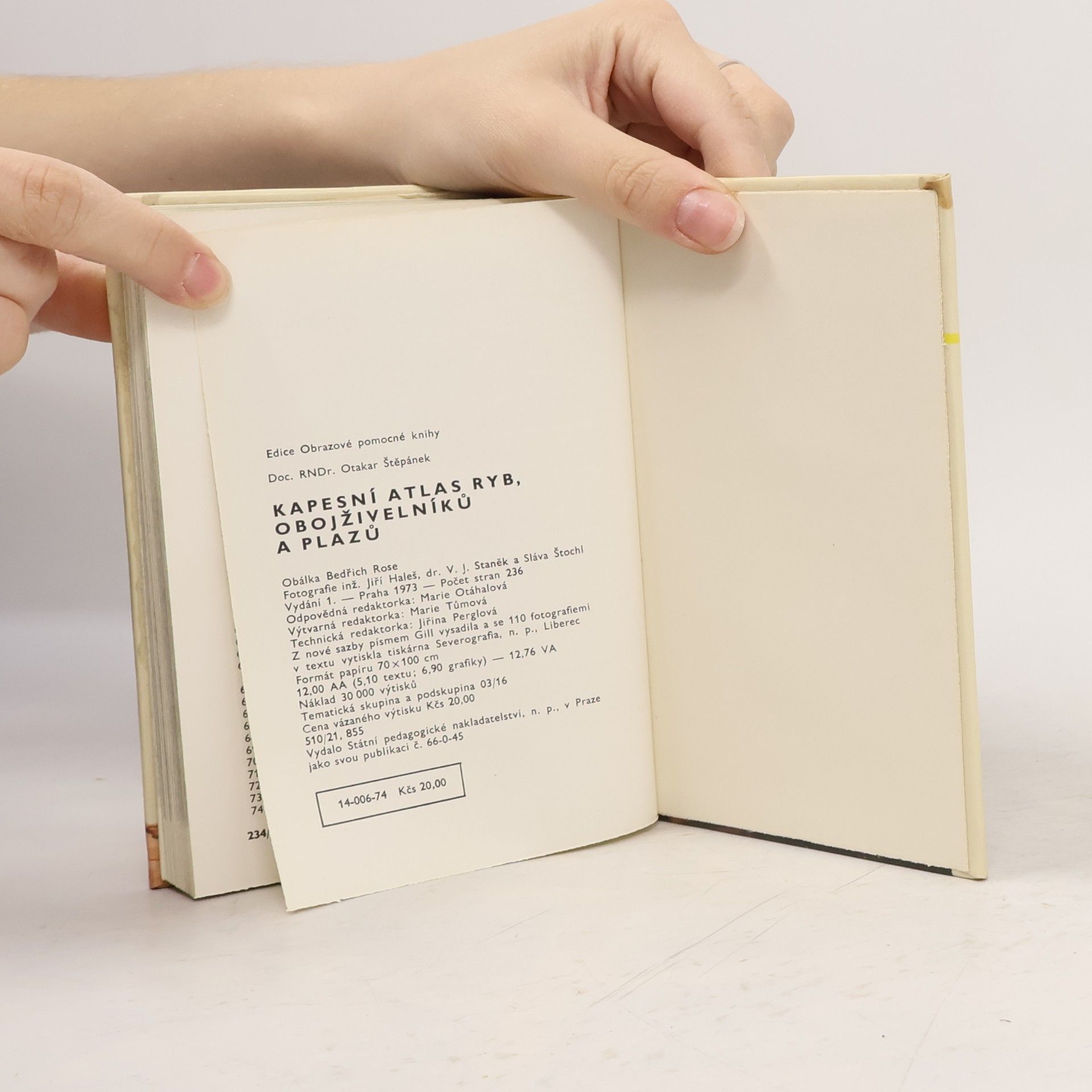 Otakar Štěpánek Kapesní atlas ryb, obojživelníků a plazů