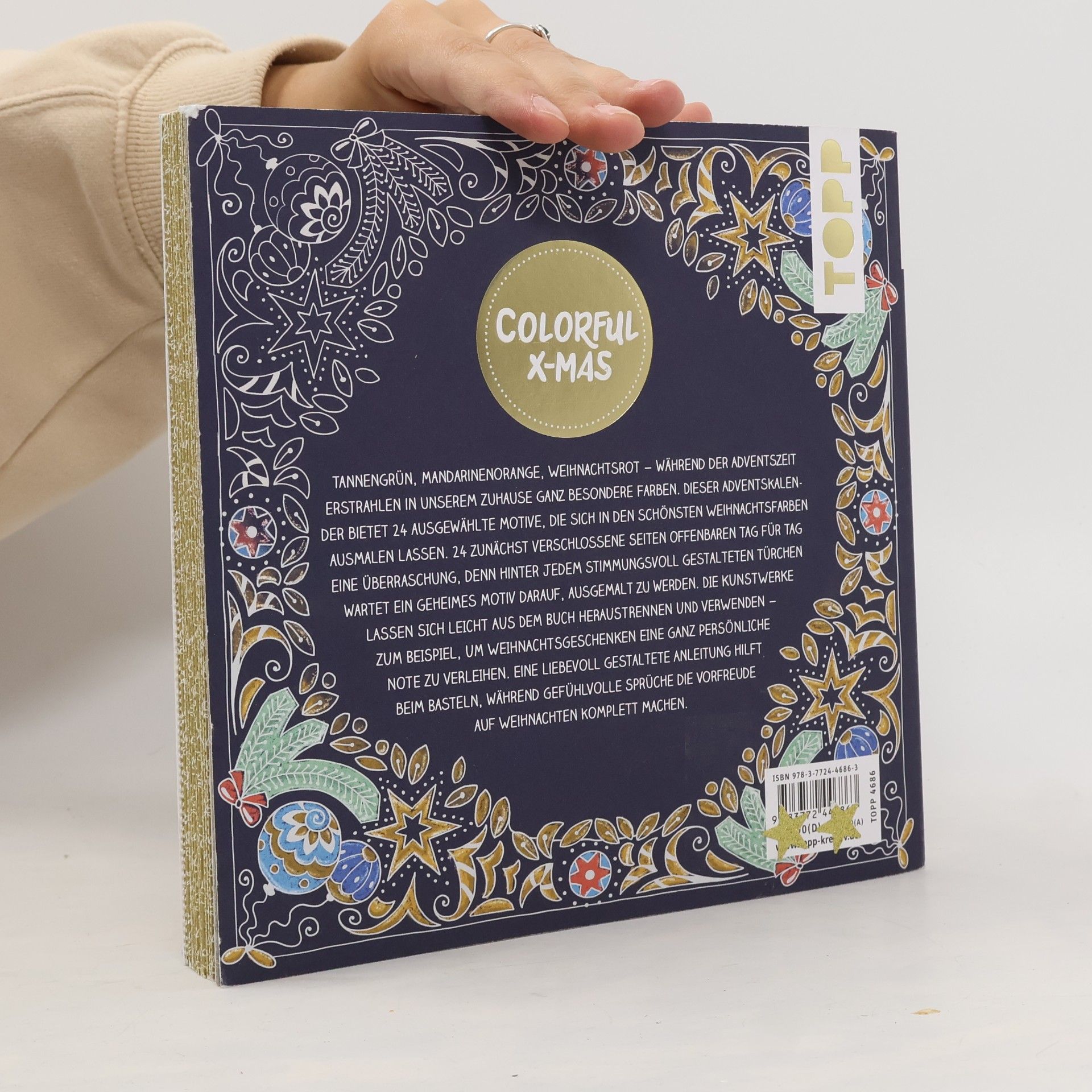 Ursula Schwab Colorful Christmas - Der goldene Adventskalender zum Ausmalen