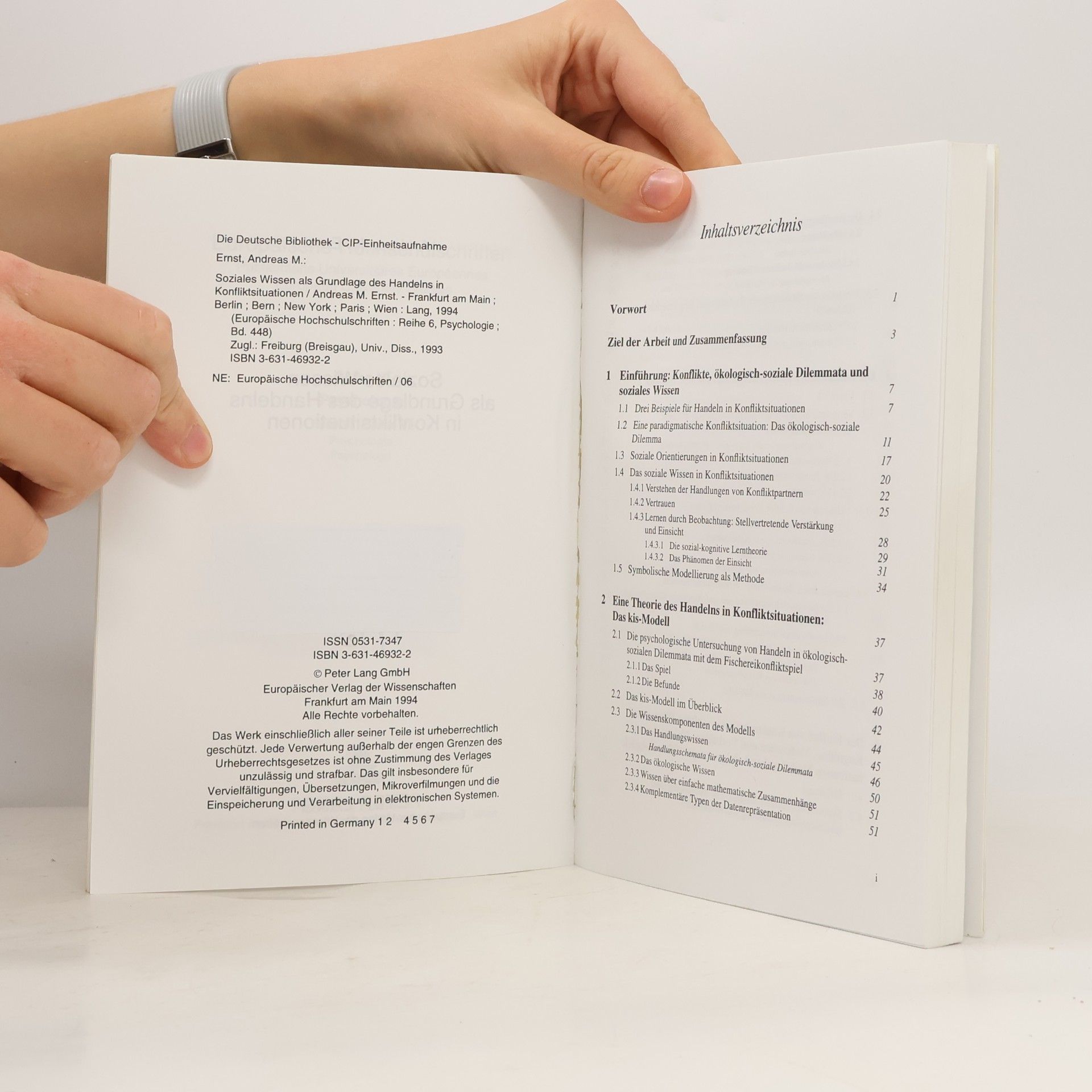 Andreas M. Ernst Europäische Hochschulschriften - 448: Soziales Wissen als Grundlage des Handelns in Konfliktsituationen