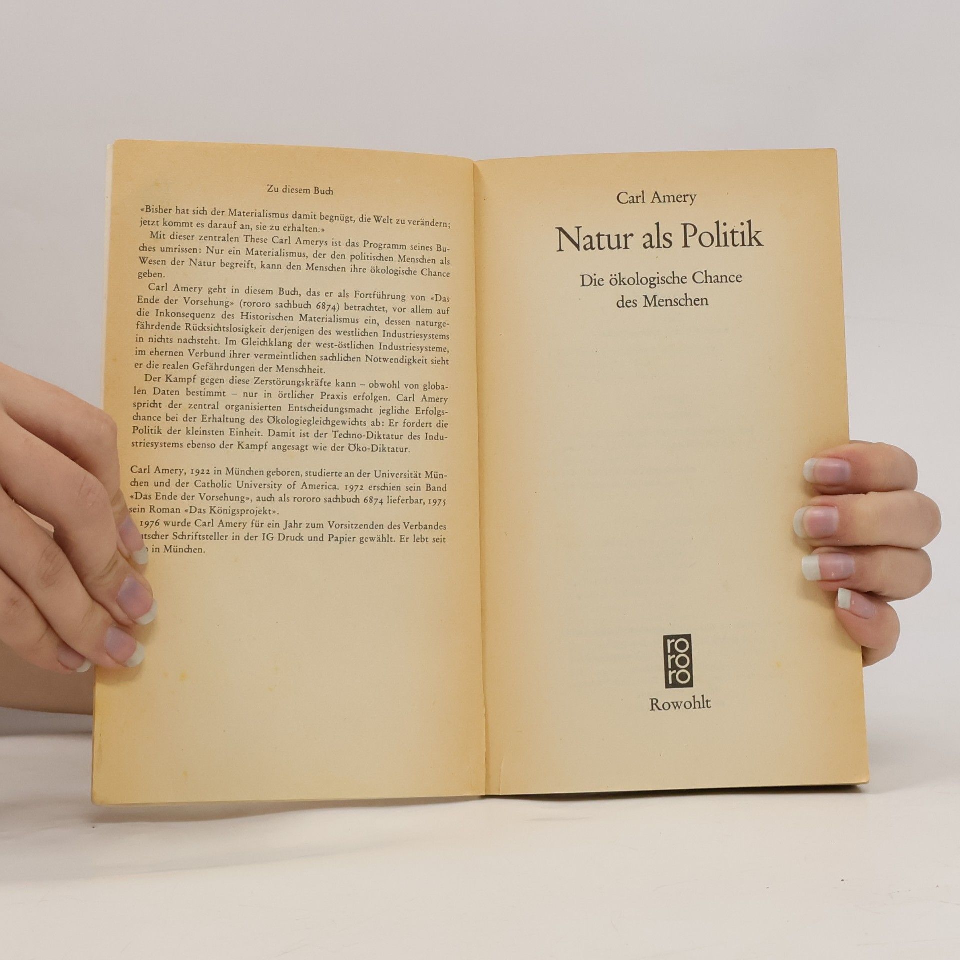 Carl Amery Natur als Politik