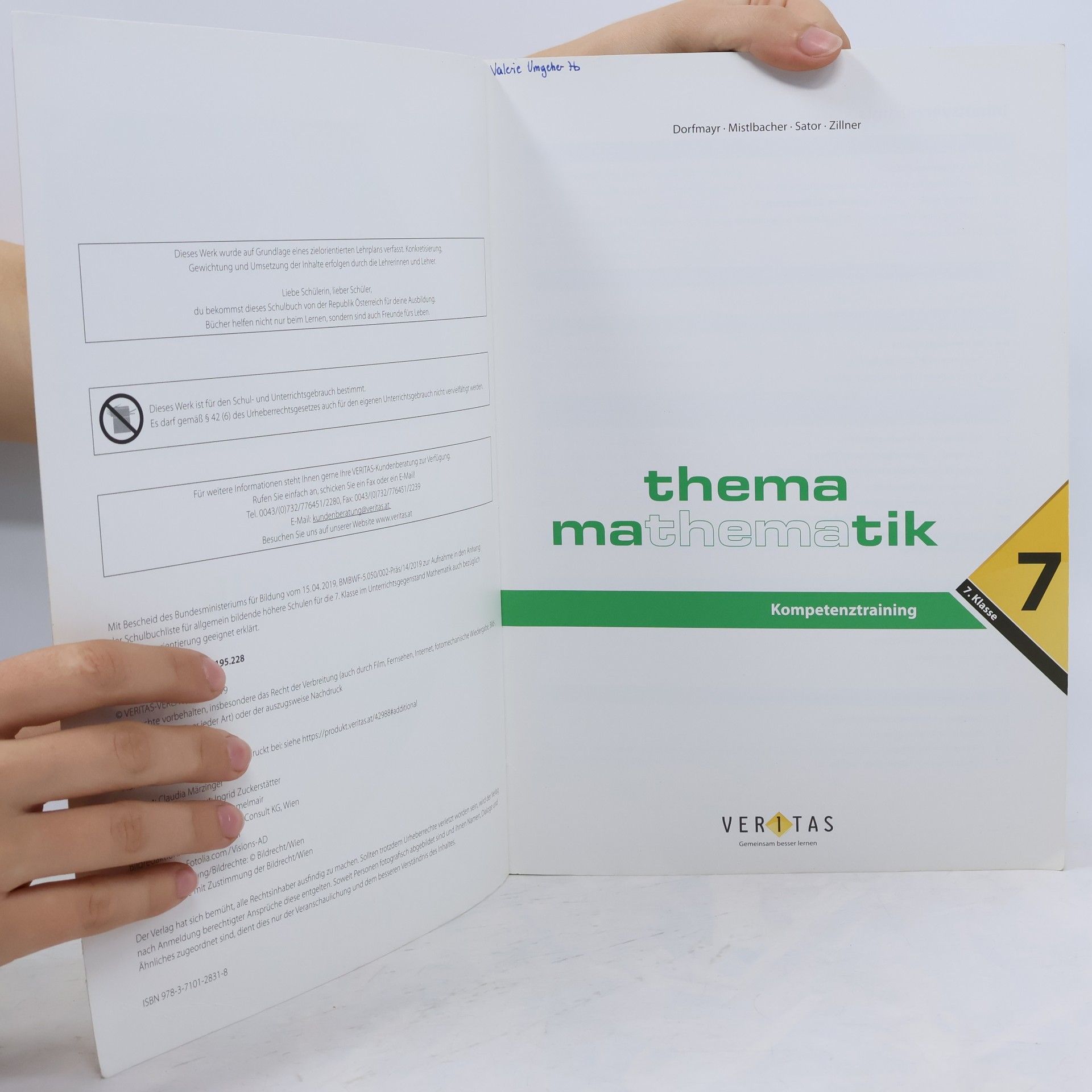 Anita Dorfmayr Thema Mathematik 7. Kompetenztraining