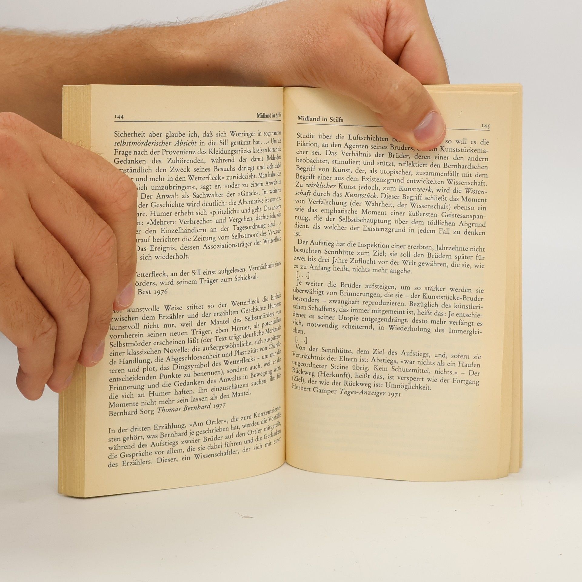 Jens Dittmar Thomas Bernhard, Werkgeschichte